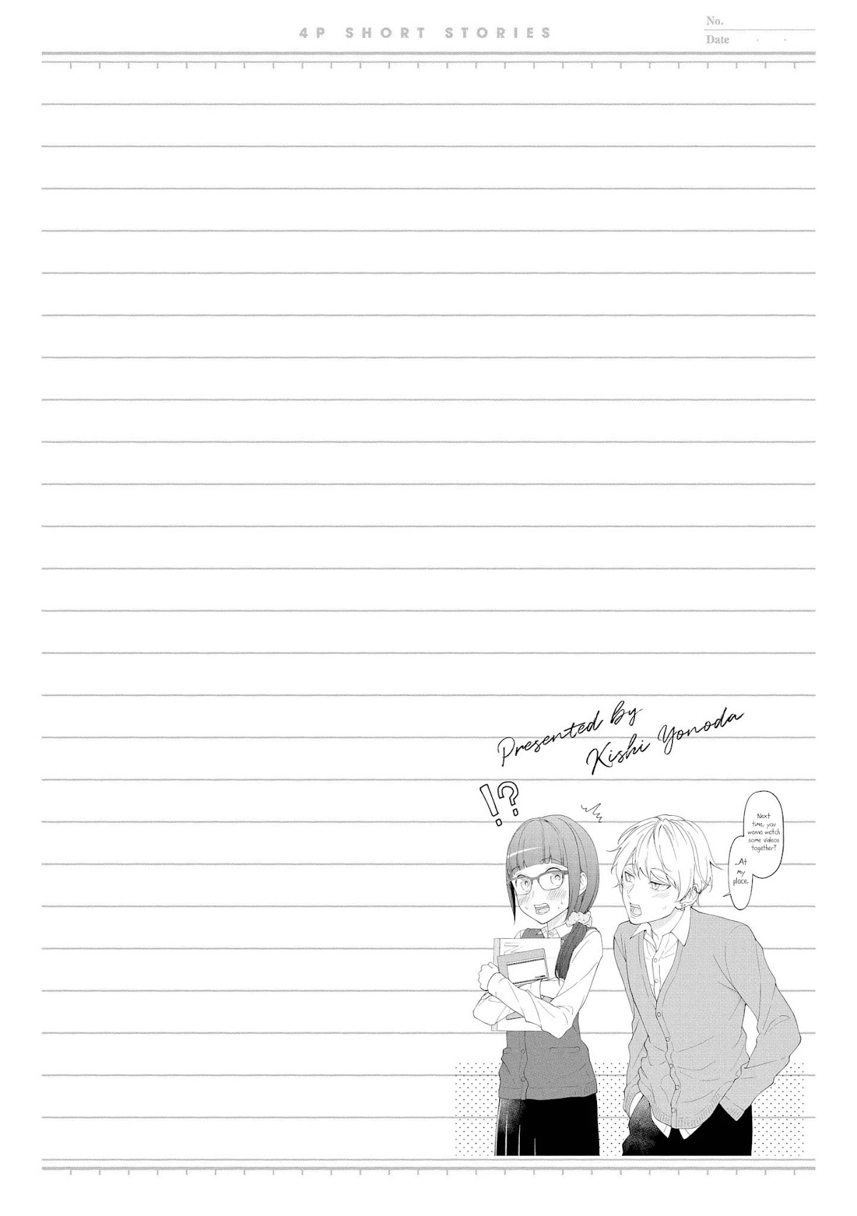 “It’s too precious and hard to read !!” 4P Short Stories Chapter 24 page 5 - Chapter 24: Shadows and Flowers in the Classroom [by Yonoda Kishi]