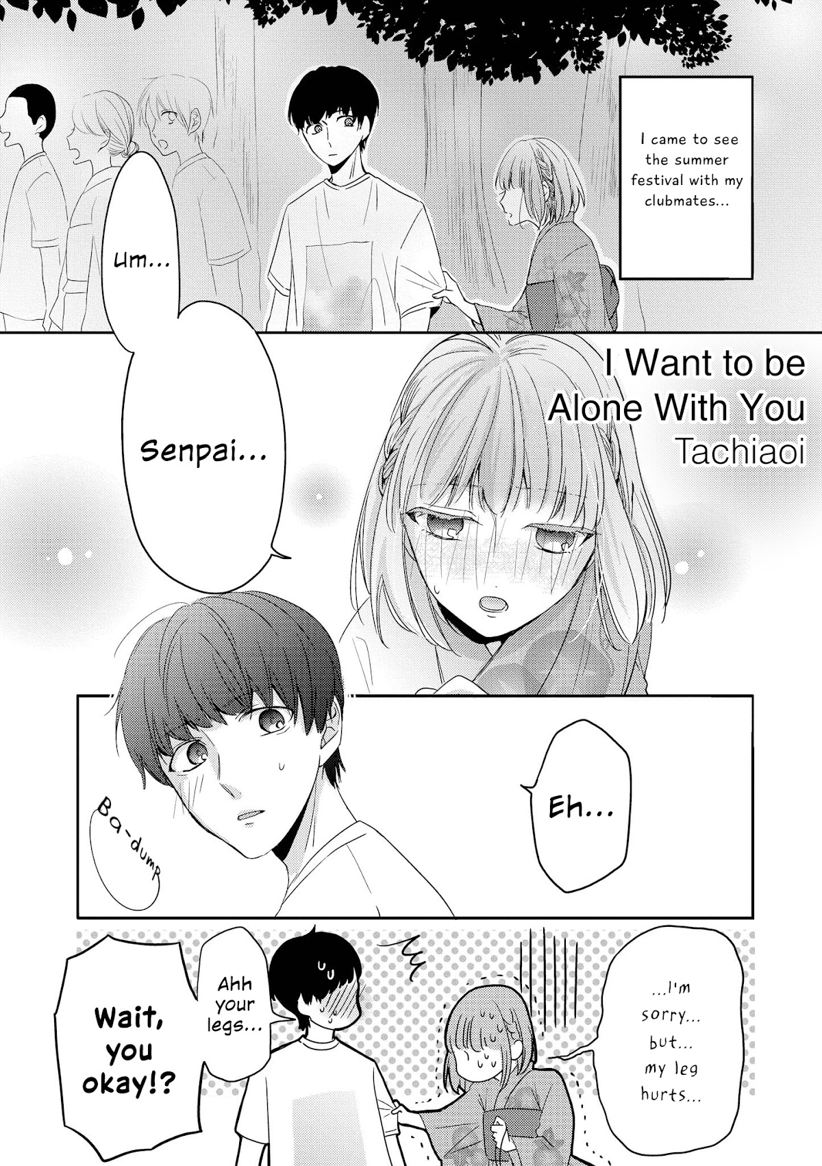 “It’s too precious and hard to read !!” 4P Short Stories Chapter 26 page 1 - Chapter 26: I Want to be Alone With You [by Tachiaoi]
