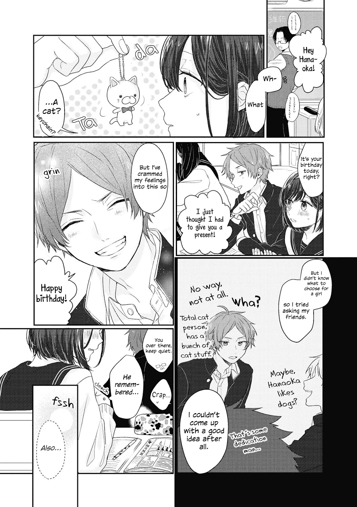 “It’s too precious and hard to read !!” 4P Short Stories Chapter 27 page 3 - Chapter 27: To Cut, or Not to Cut [by Megumi Dorokawa]