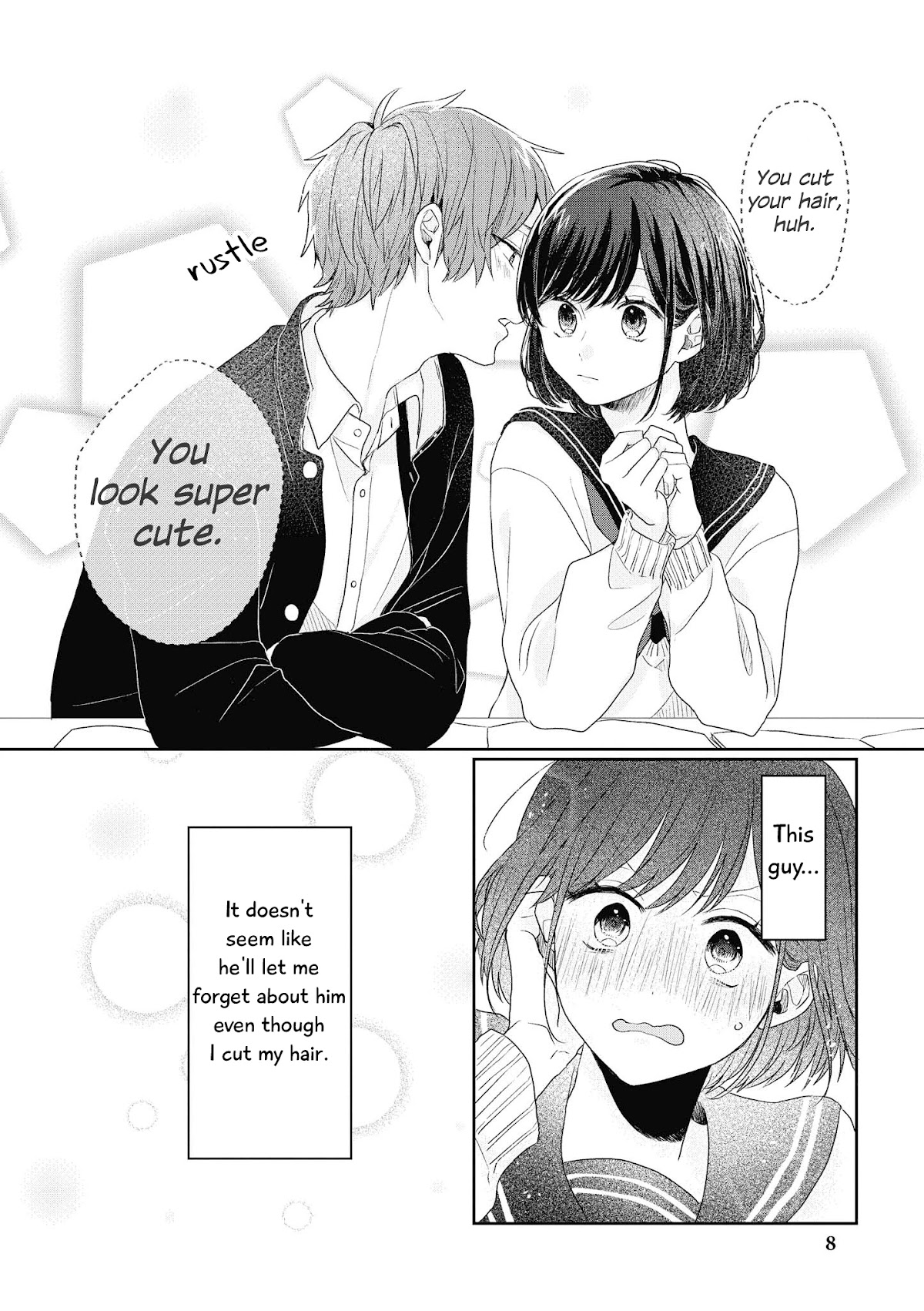 “It’s too precious and hard to read !!” 4P Short Stories Chapter 27 page 4 - Chapter 27: To Cut, or Not to Cut [by Megumi Dorokawa]