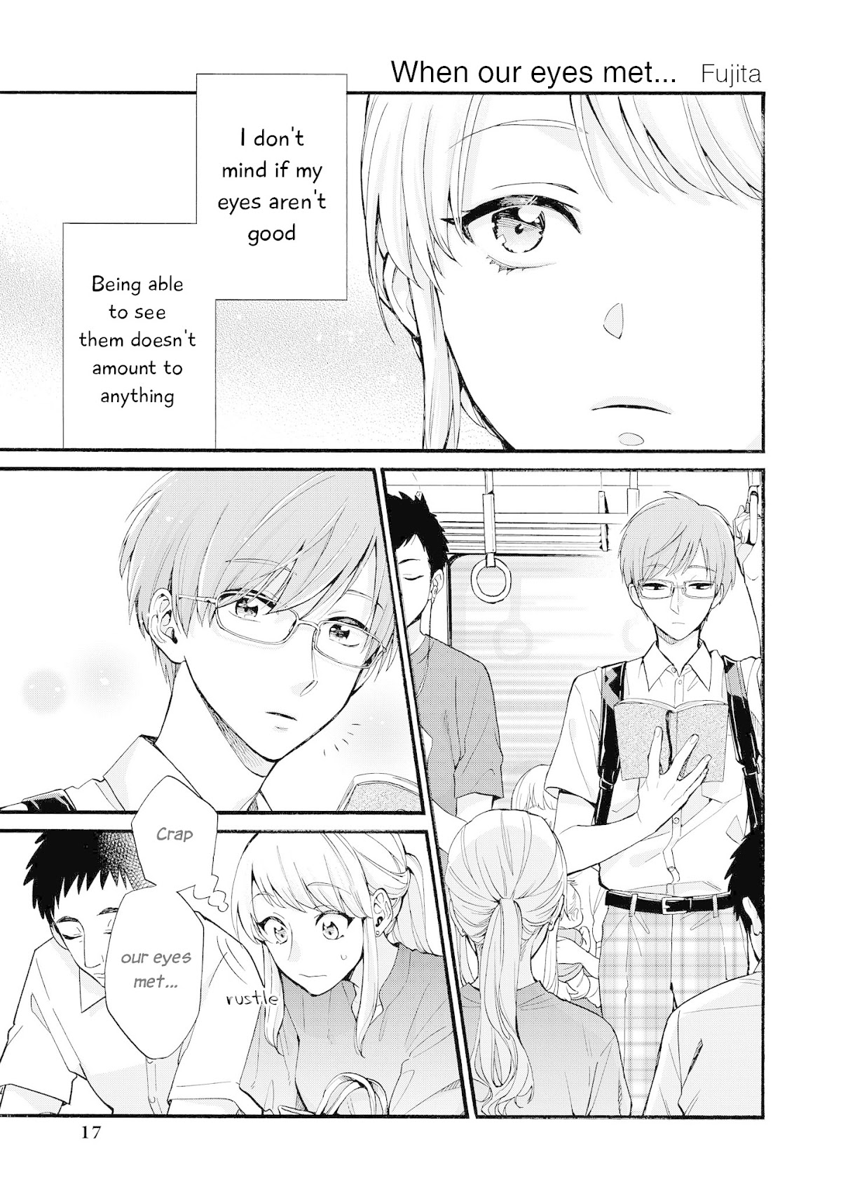 “It’s too precious and hard to read !!” 4P Short Stories Chapter 3 page 1 - Chapter 3: When our eyes met... [by Fujita]