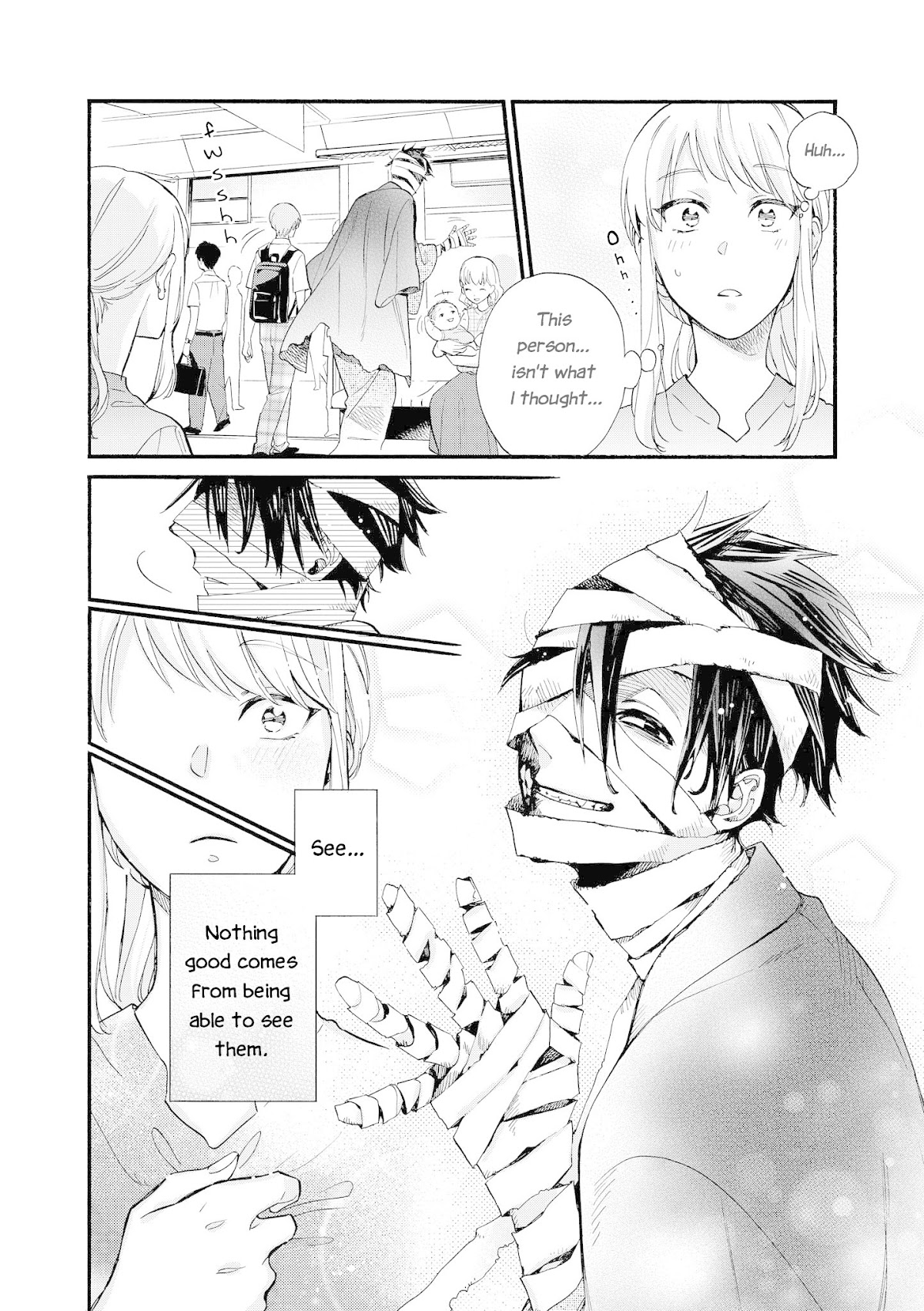“It’s too precious and hard to read !!” 4P Short Stories Chapter 3 page 4 - Chapter 3: When our eyes met... [by Fujita]