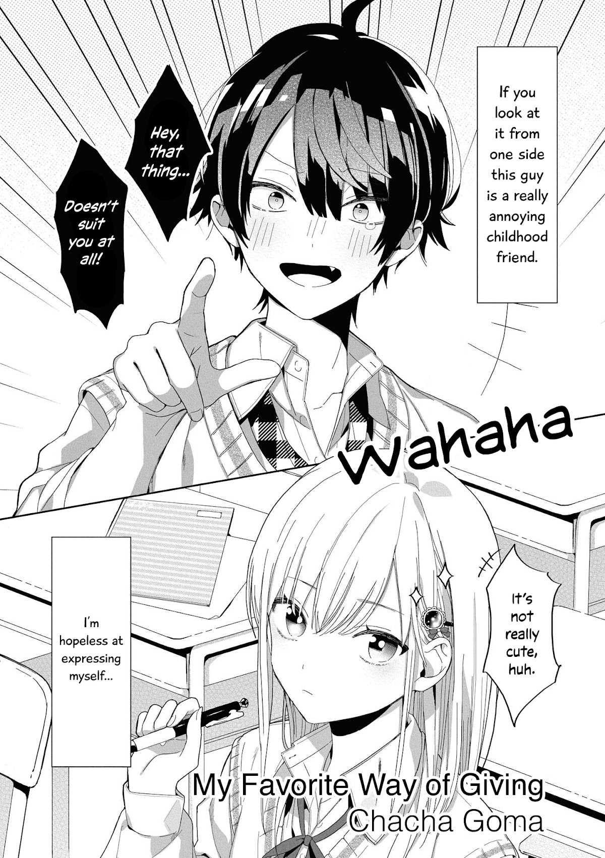 “It’s too precious and hard to read !!” 4P Short Stories Chapter 30 page 1 - Chapter 30: My Favorite Way of Giving [by Chacha Goma]