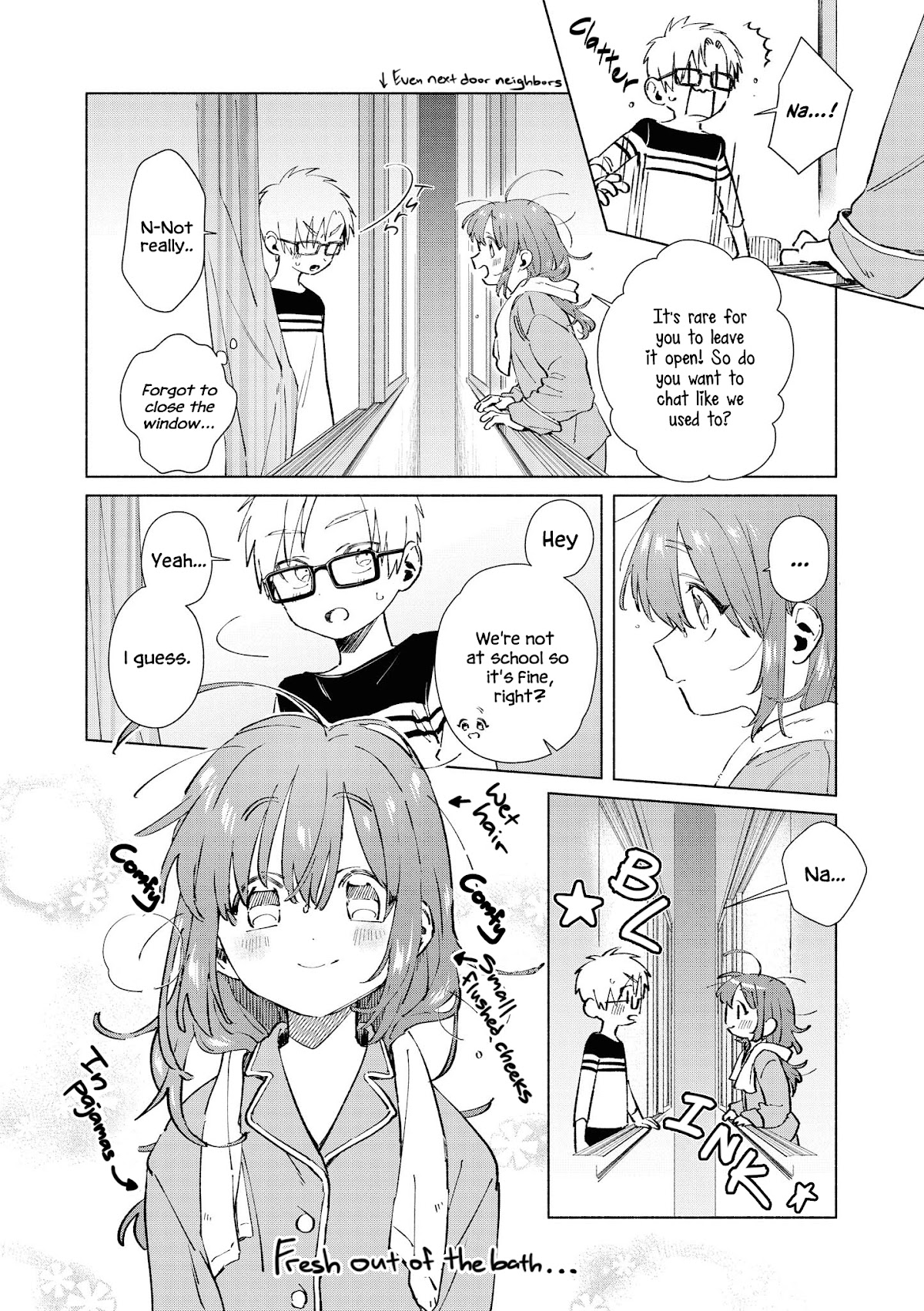 “It’s too precious and hard to read !!” 4P Short Stories Chapter 31 page 2 - Chapter 31: NatsuNaco: Next Door Neighbors [by Bimita]