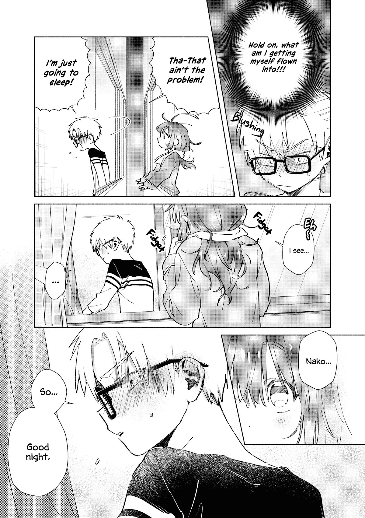 “It’s too precious and hard to read !!” 4P Short Stories Chapter 31 page 3 - Chapter 31: NatsuNaco: Next Door Neighbors [by Bimita]