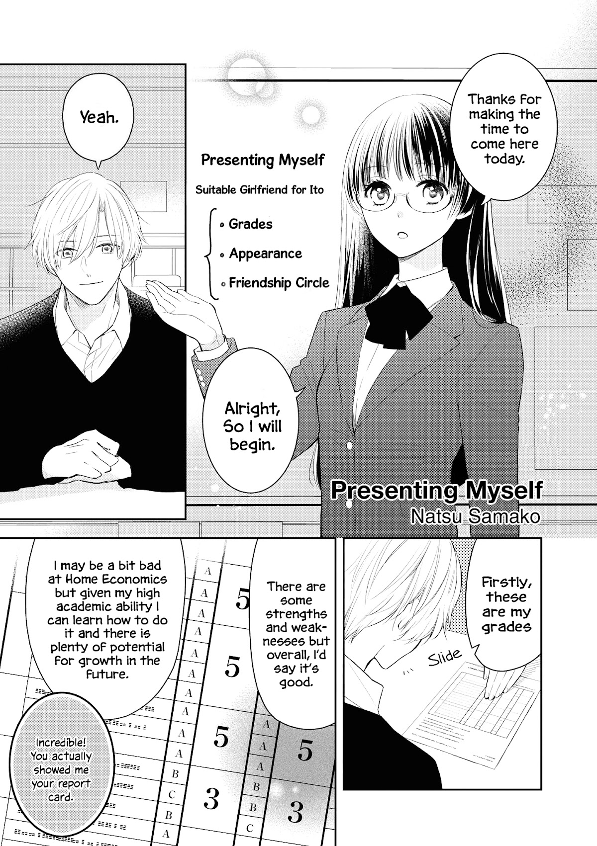 “It’s too precious and hard to read !!” 4P Short Stories Chapter 35 page 1 - Chapter 35: Presenting Myself [by Natsu Samako]