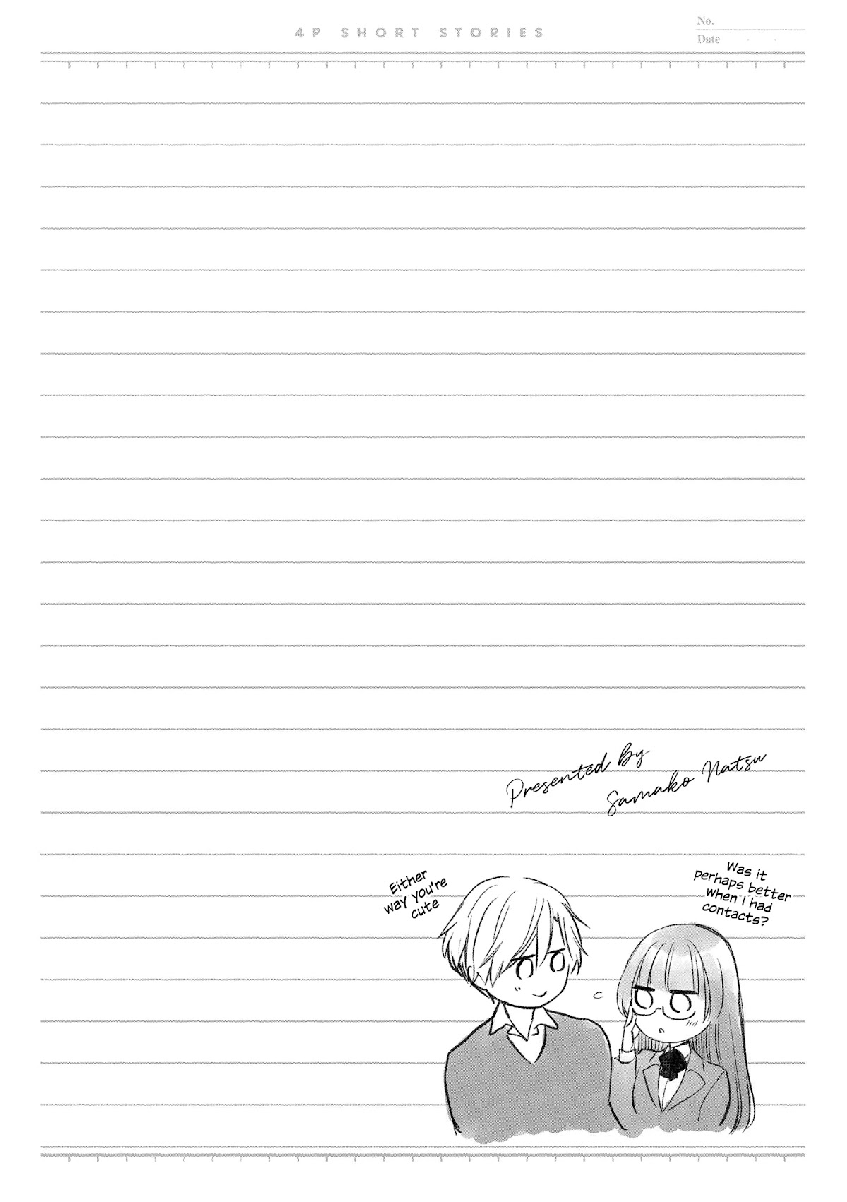 “It’s too precious and hard to read !!” 4P Short Stories Chapter 35 page 6 - Chapter 35: Presenting Myself [by Natsu Samako]