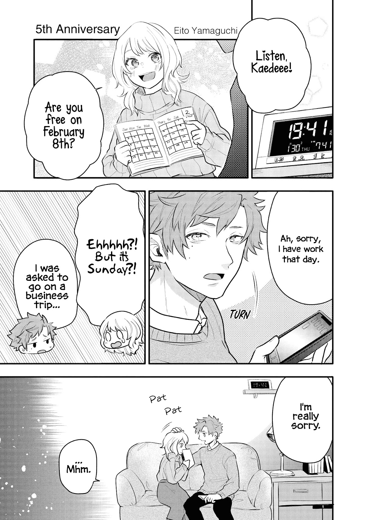 “It’s too precious and hard to read !!” 4P Short Stories Chapter 39 page 1 - Chapter 39: 5th Anniversary [by Eito Yamaguchi]