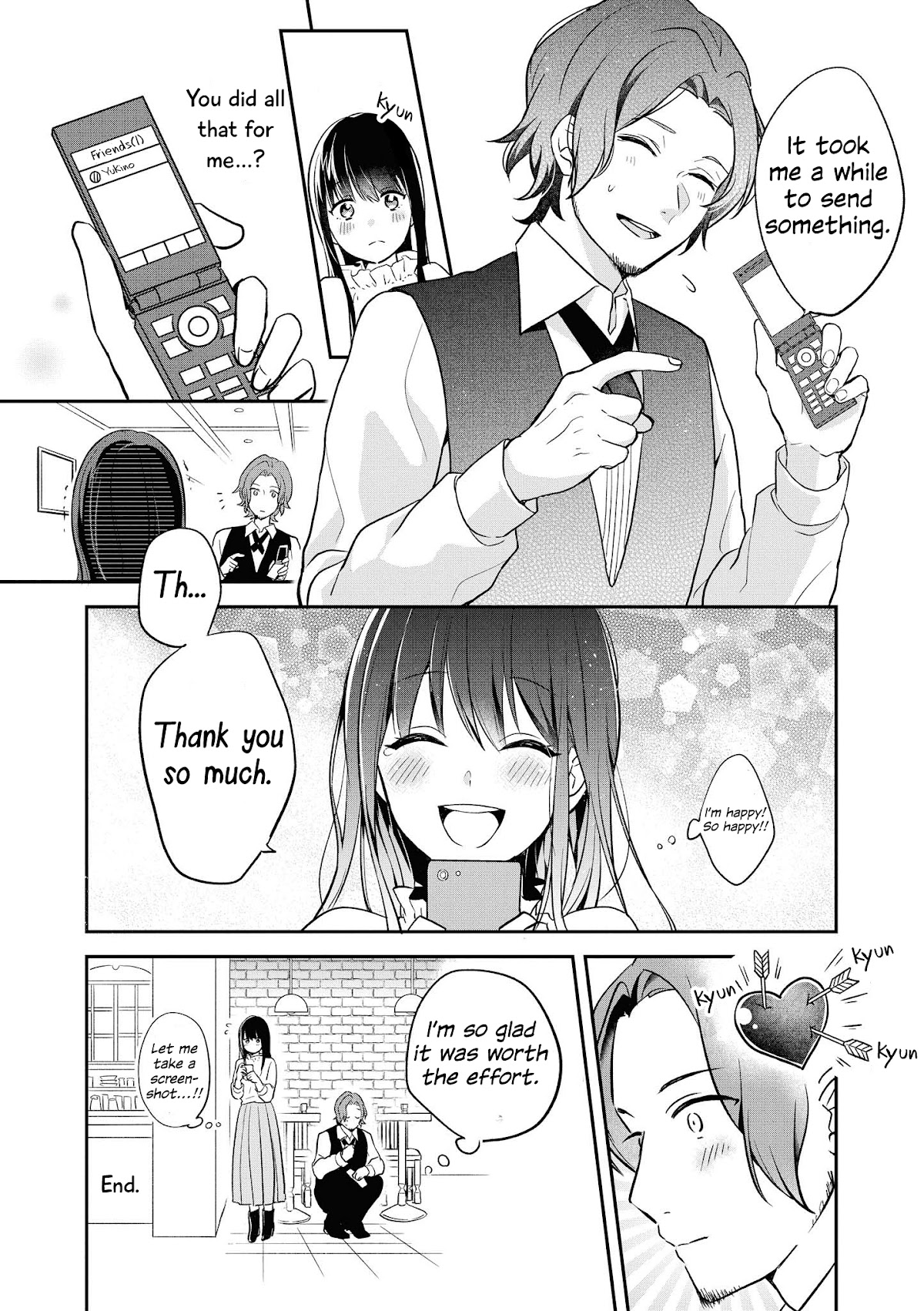 “It’s too precious and hard to read !!” 4P Short Stories Chapter 41 page 4 - Chapter 41: The Cafe Manager and the Regular [Paru Konno]