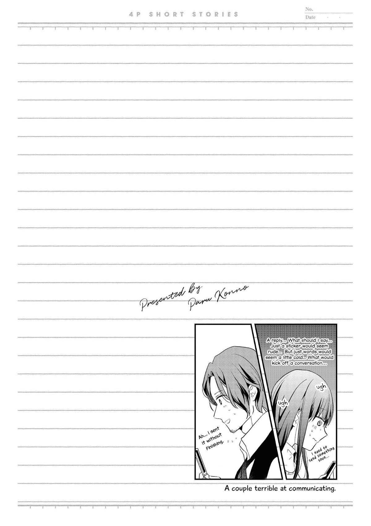 “It’s too precious and hard to read !!” 4P Short Stories Chapter 41 page 6 - Chapter 41: The Cafe Manager and the Regular [Paru Konno]