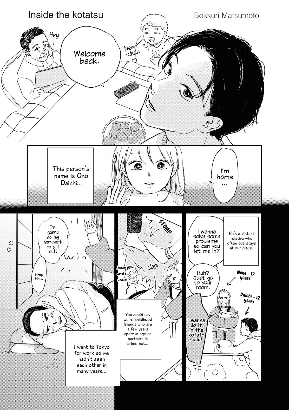 “It’s too precious and hard to read !!” 4P Short Stories Chapter 43 page 1 - Chapter 43: Inside the Kotatsu [by Bokkuri Matsumoto]