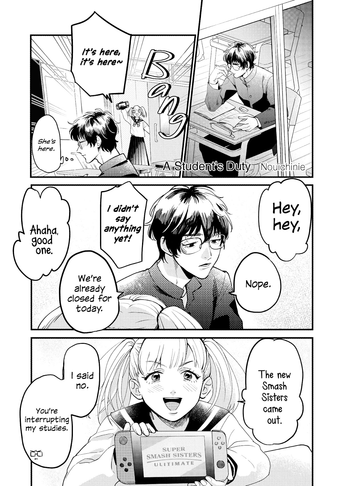 “It’s too precious and hard to read !!” 4P Short Stories Chapter 48 page 1 - Chapter 48: A Student's Duty [by Nouichinie]