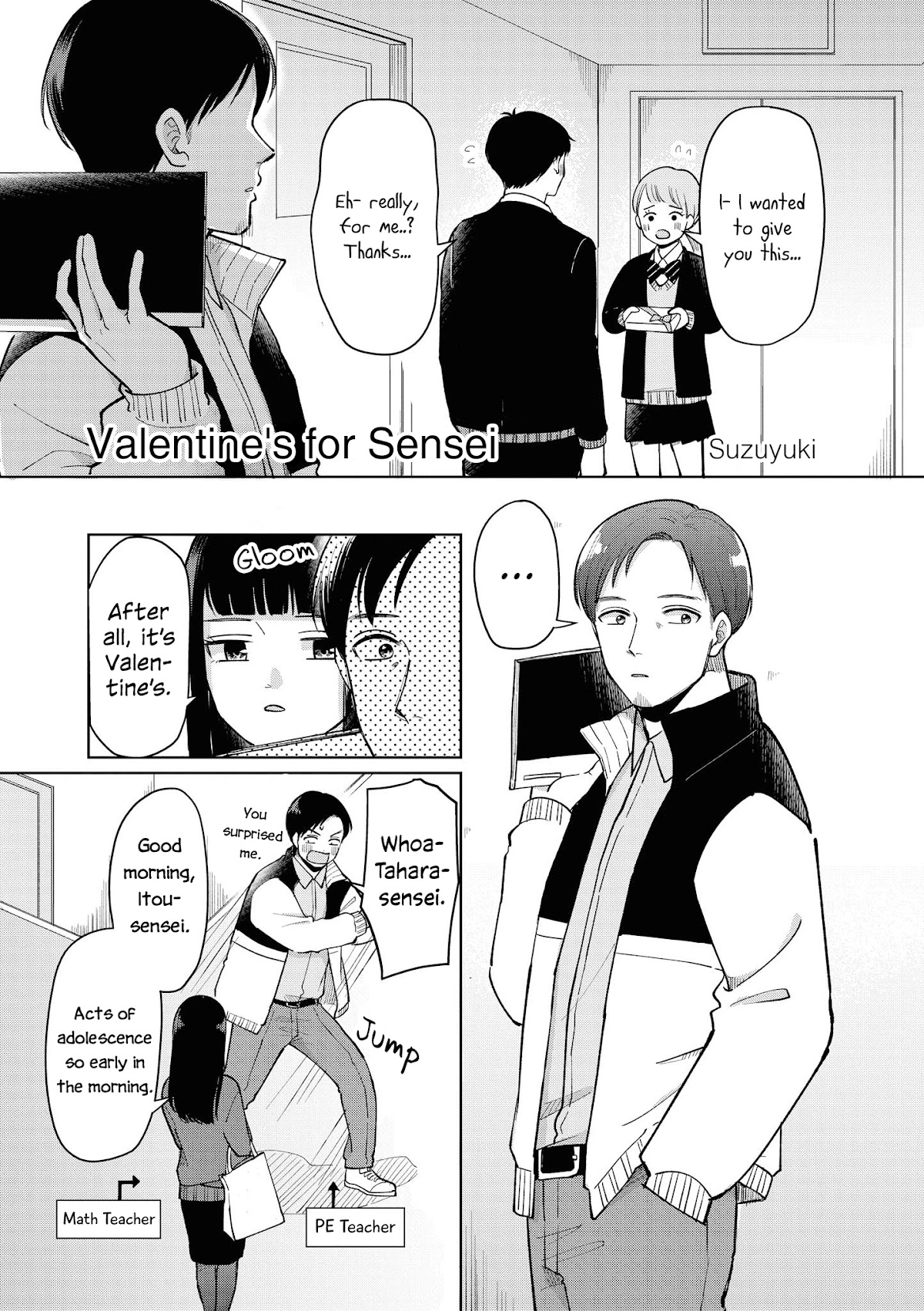 “It’s too precious and hard to read !!” 4P Short Stories Chapter 49 page 1 - Chapter 49: Valentine's for Sensei [by Suzuyuki]