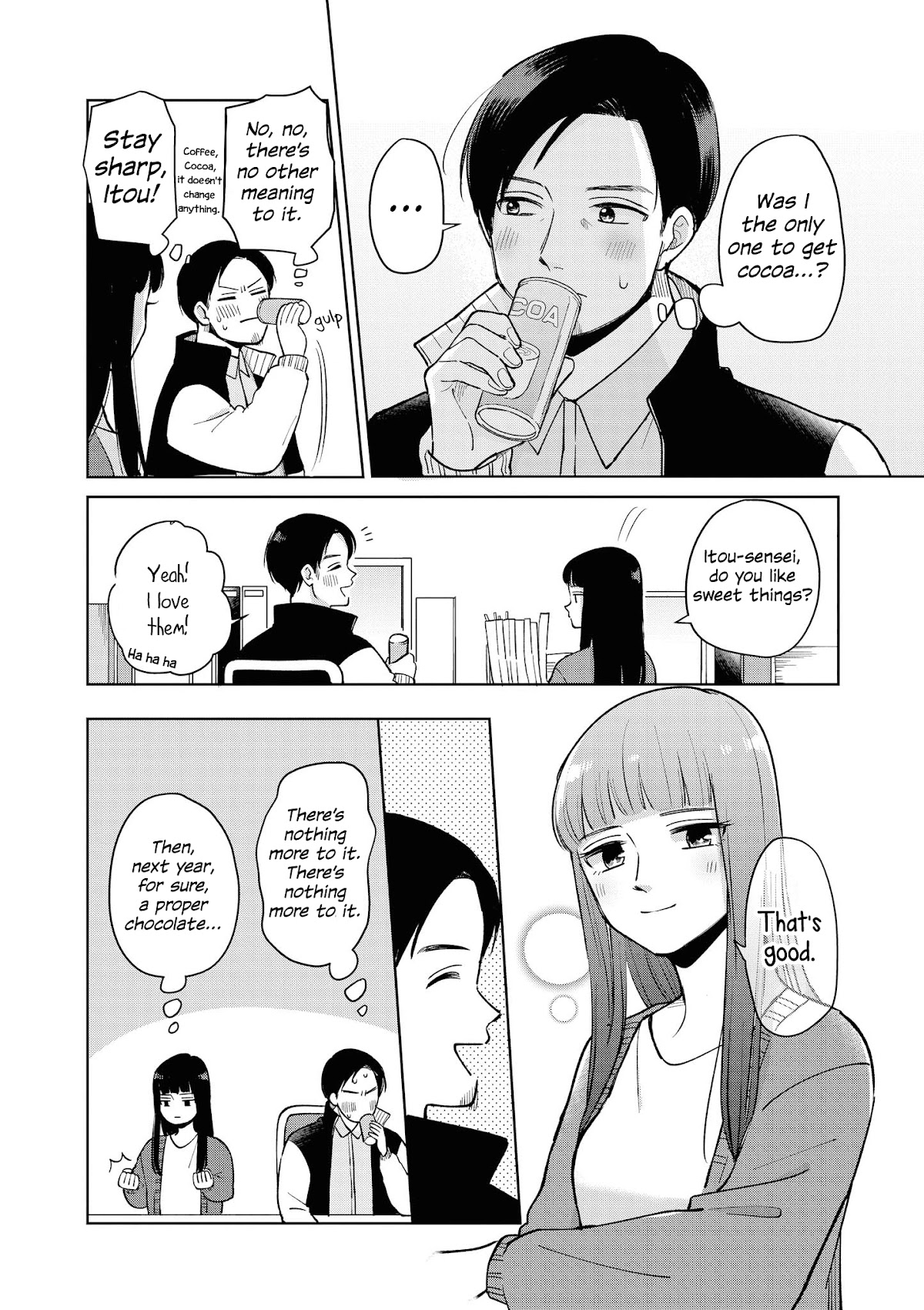 “It’s too precious and hard to read !!” 4P Short Stories Chapter 49 page 4 - Chapter 49: Valentine's for Sensei [by Suzuyuki]