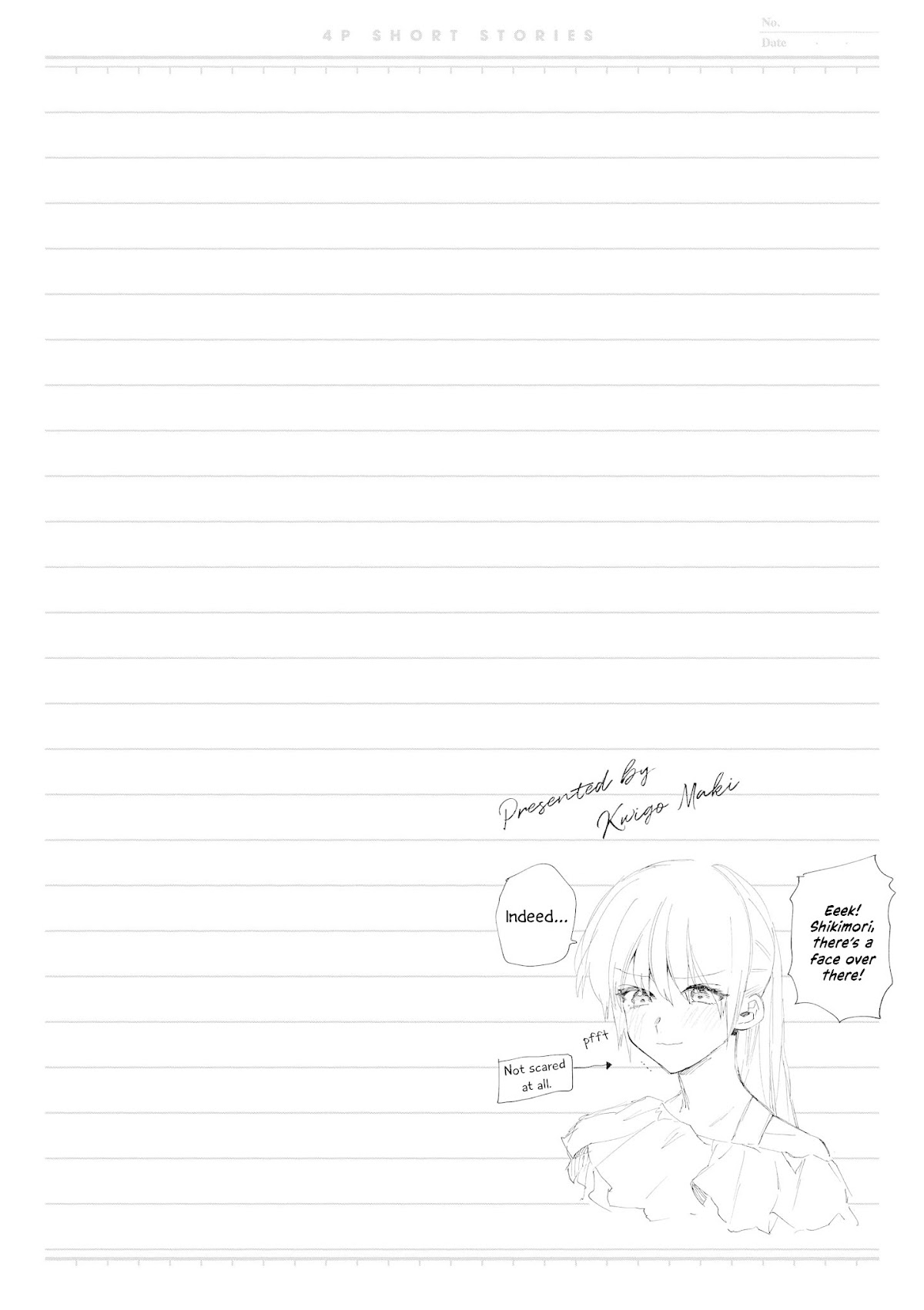 “It’s too precious and hard to read !!” 4P Short Stories Chapter 5 page 6 - Chapter 5: Shikimori is not Just Cute [by Keigo Maki]