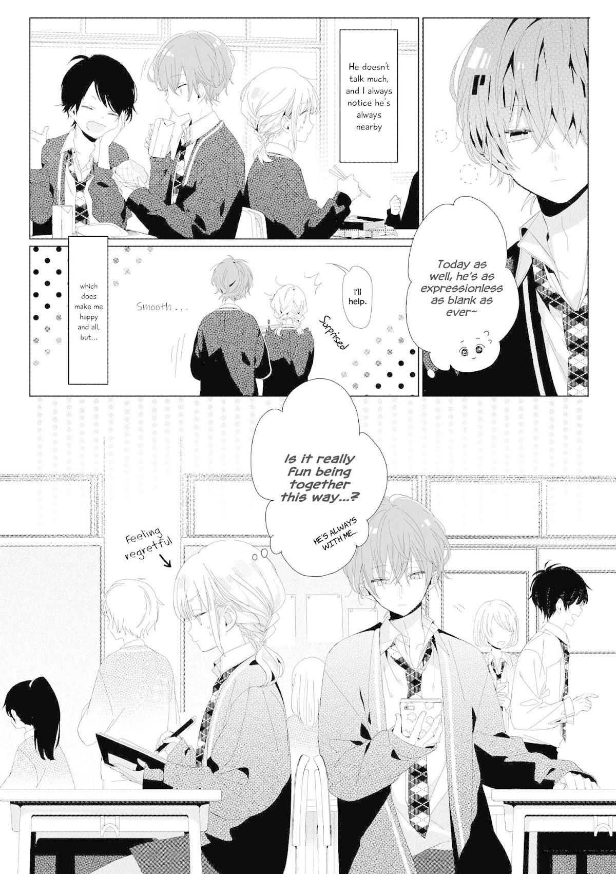 “It’s too precious and hard to read !!” 4P Short Stories Chapter 6 page 2 - Chapter 6: I Want to Know More About You [by Chacha Goma]