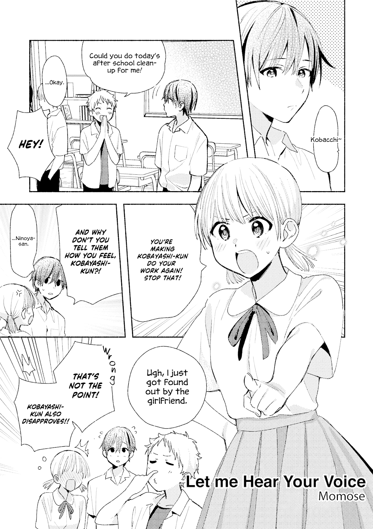“It’s too precious and hard to read !!” 4P Short Stories Chapter 9 page 1 - Chapter 9: Let Me Hear Your Voice [by Momose]