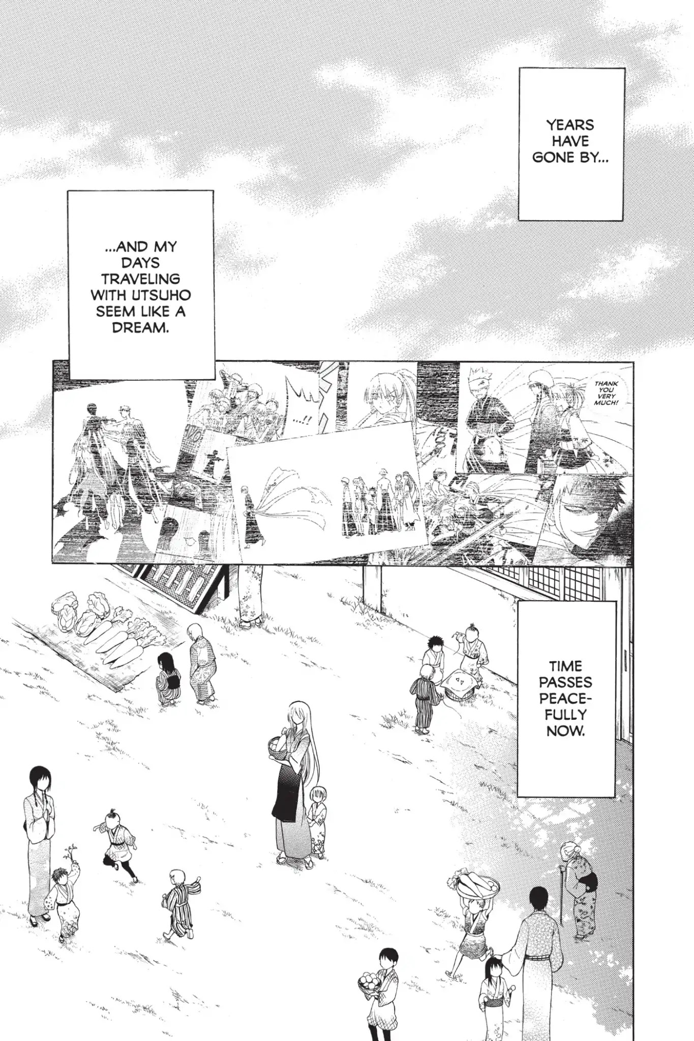 Itsuwaribito Utsuho Chapter 222 page 3 - Vol.23 Final Chapter: Village and Friends [END]