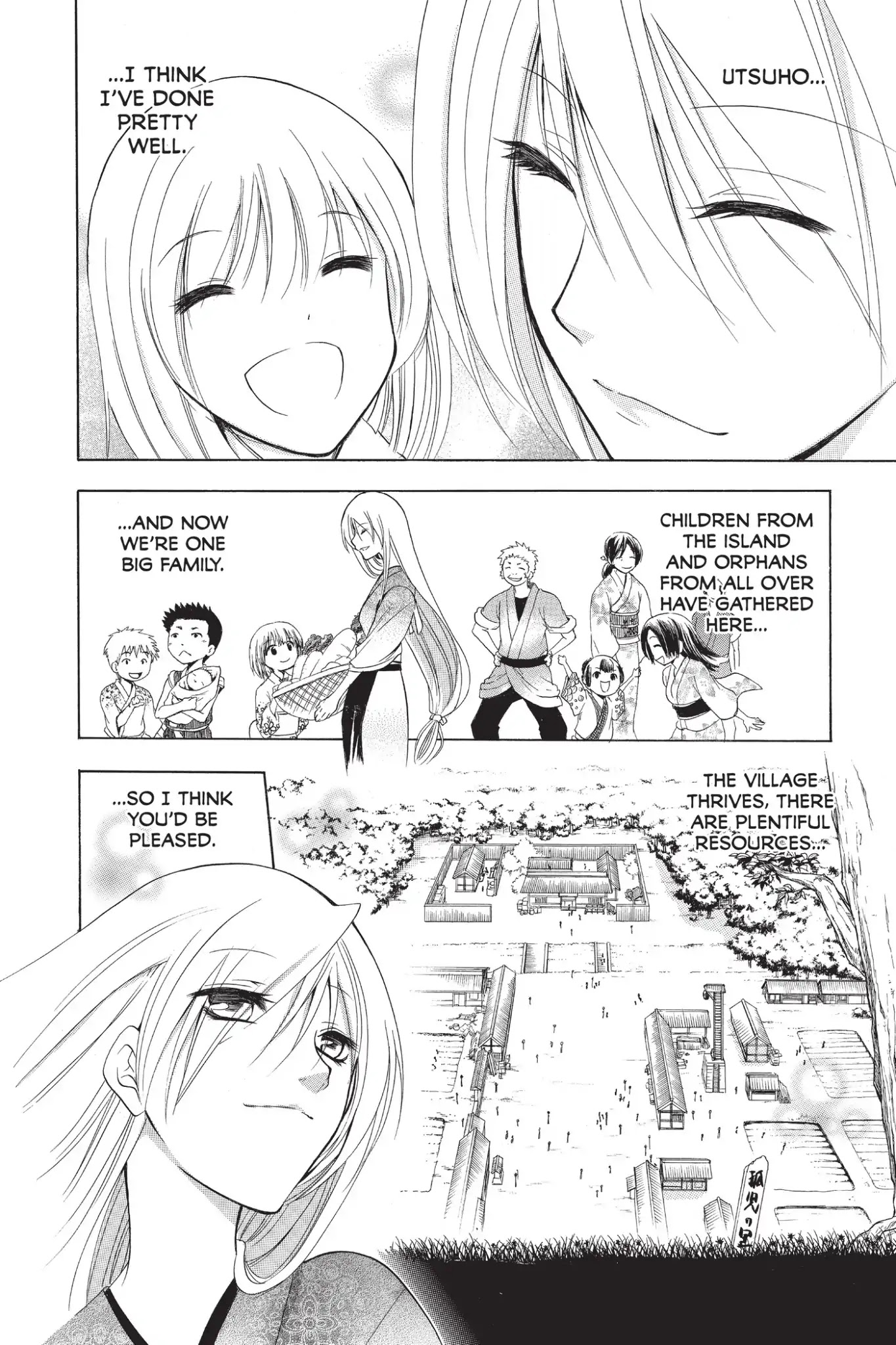 Itsuwaribito Utsuho Chapter 222 page 4 - Vol.23 Final Chapter: Village and Friends [END]