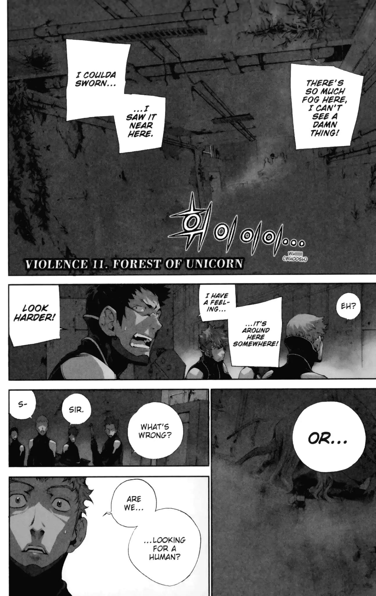 Jack Frost Chapter 11 page 1 - Chapter 11: Vol.2 VIOLENCE 11. FOREST OF UNICORN