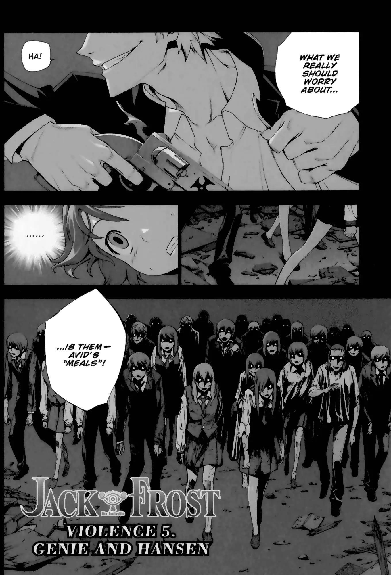 Jack Frost Chapter 5 page 1 - Chapter 5: Vol.1 VIOLENCE 5. GENIE AND HANSEN