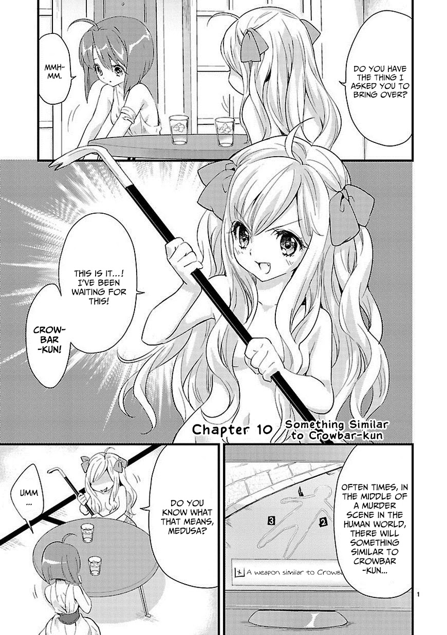 Jashin-chan Dropkick Chapter 10 page 1 - Chapter 10: Something Similar to Crowbar-kun