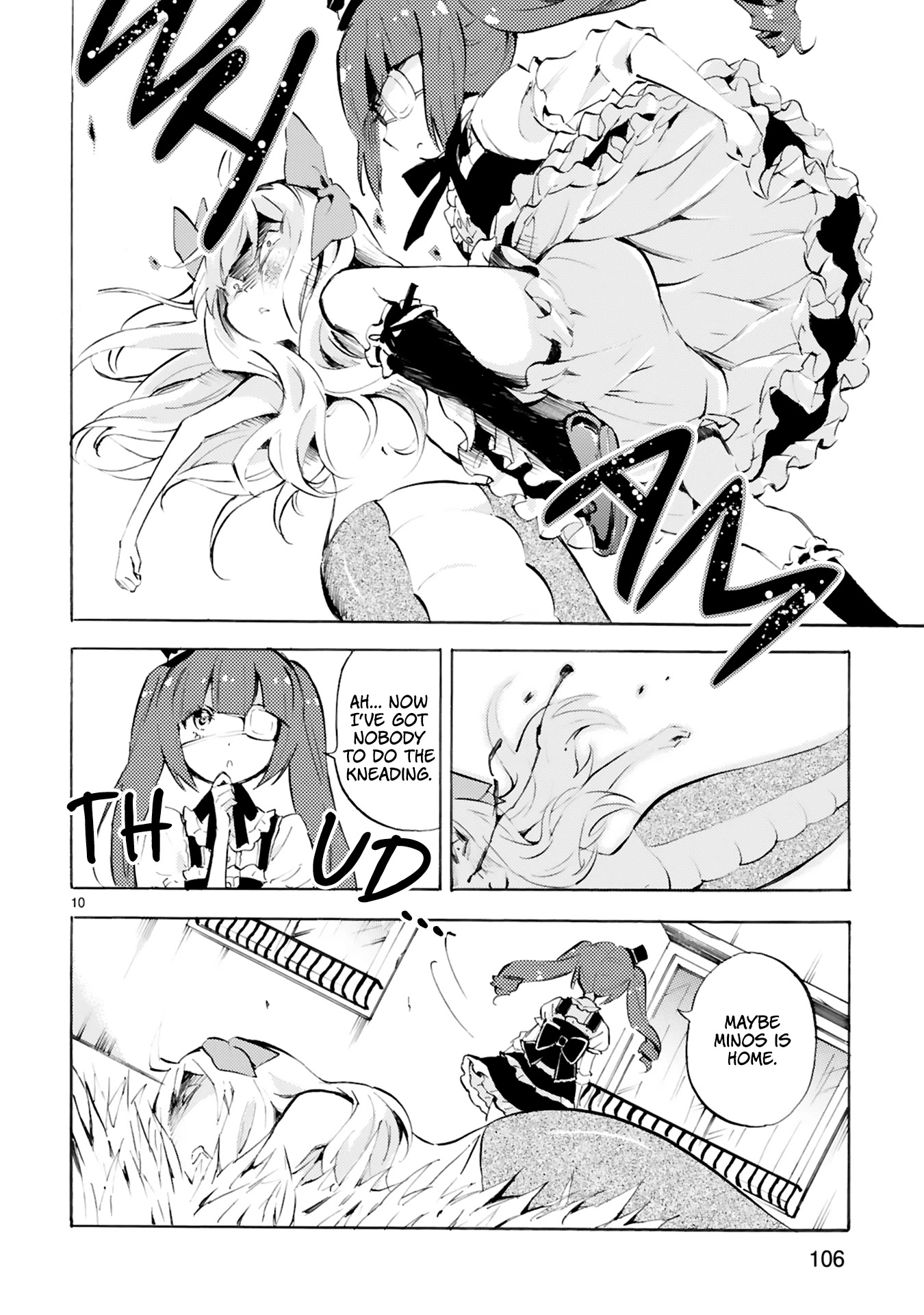 Jashin-chan Dropkick Chapter 105 page 10 - Chapter 105: The Moon and Mochi Pounding