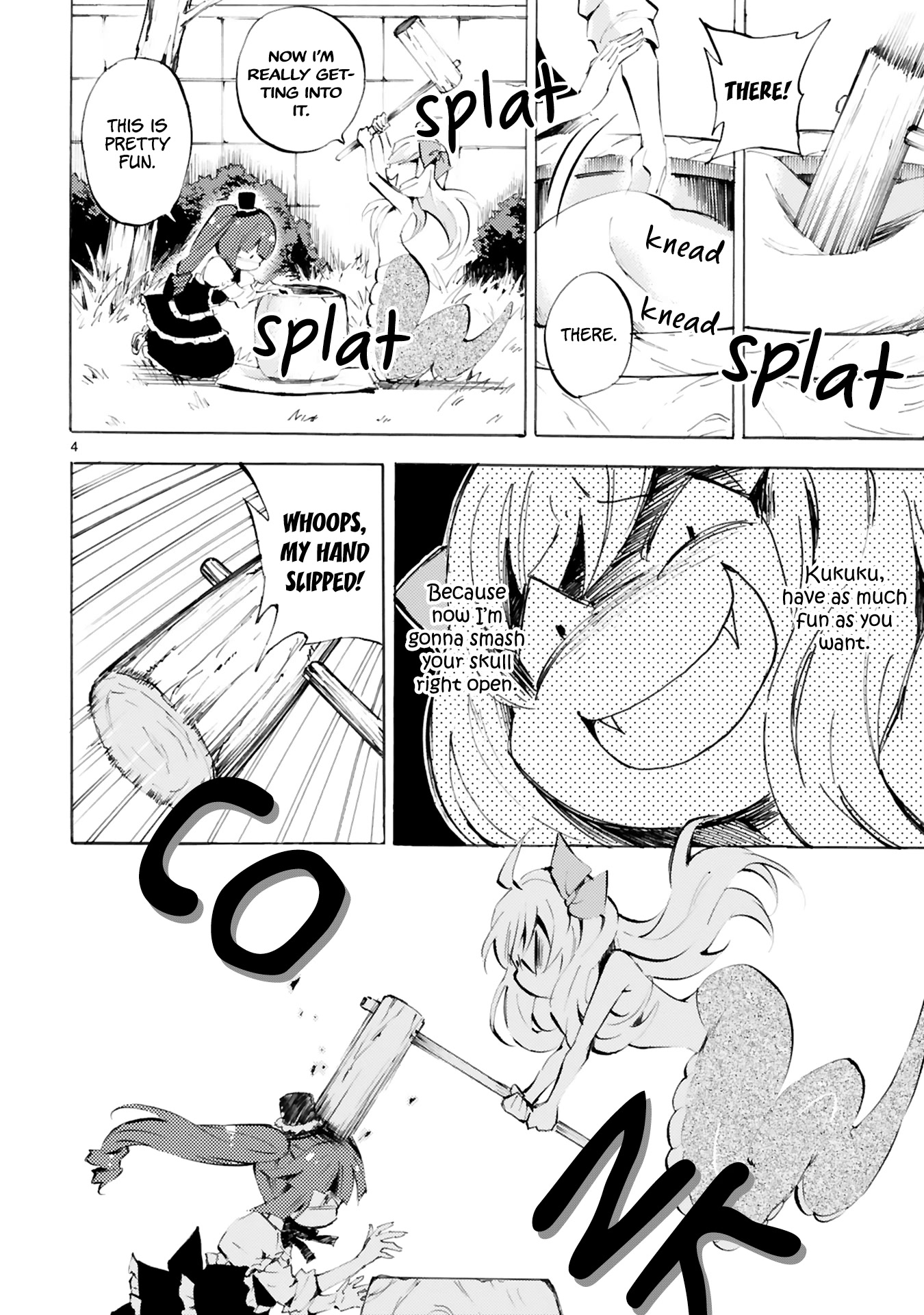 Jashin-chan Dropkick Chapter 105 page 4 - Chapter 105: The Moon and Mochi Pounding