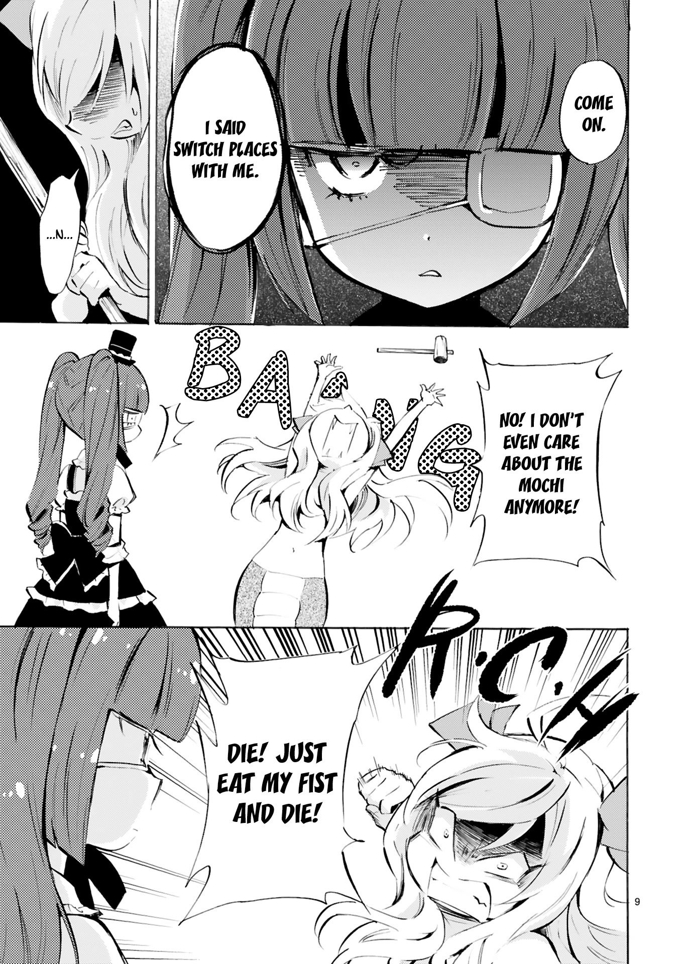 Jashin-chan Dropkick Chapter 105 page 9 - Chapter 105: The Moon and Mochi Pounding