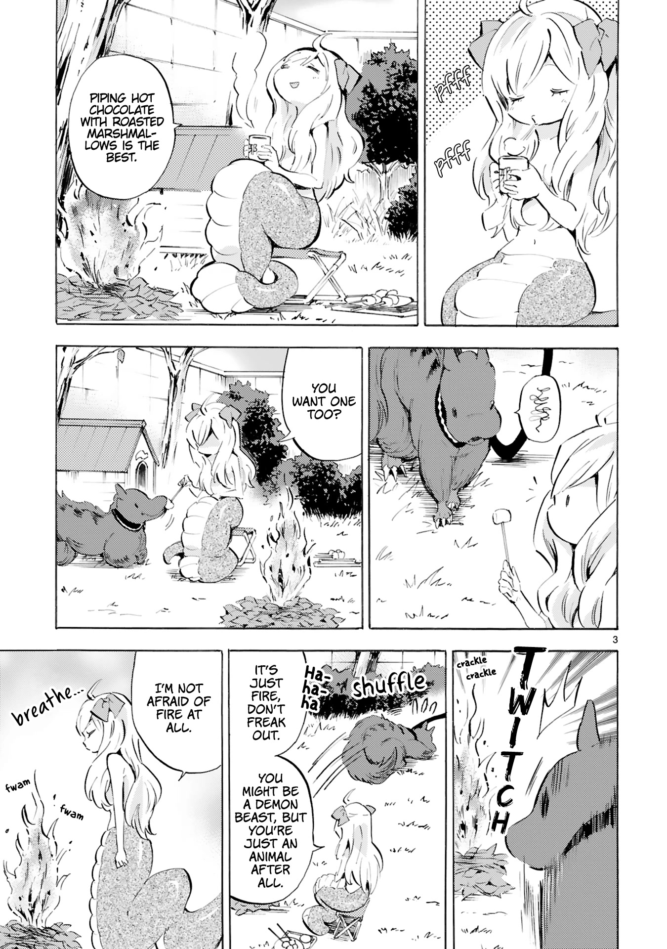 Jashin-chan Dropkick Chapter 106 page 3 - Chapter 106: I'm Not Afraid Of Fire