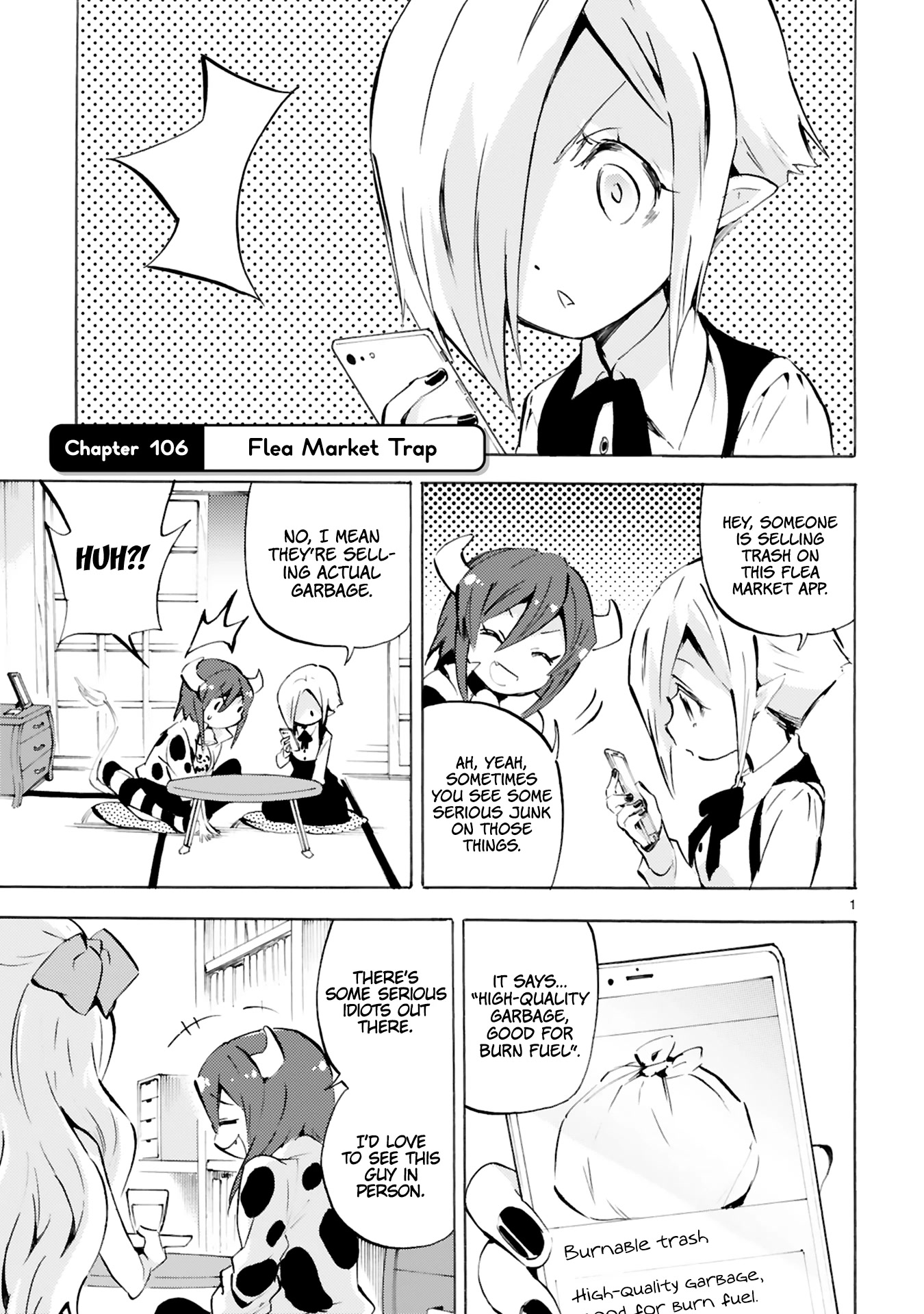 Jashin-chan Dropkick Chapter 107 page 1 - Chapter 107: Flea Market Trap