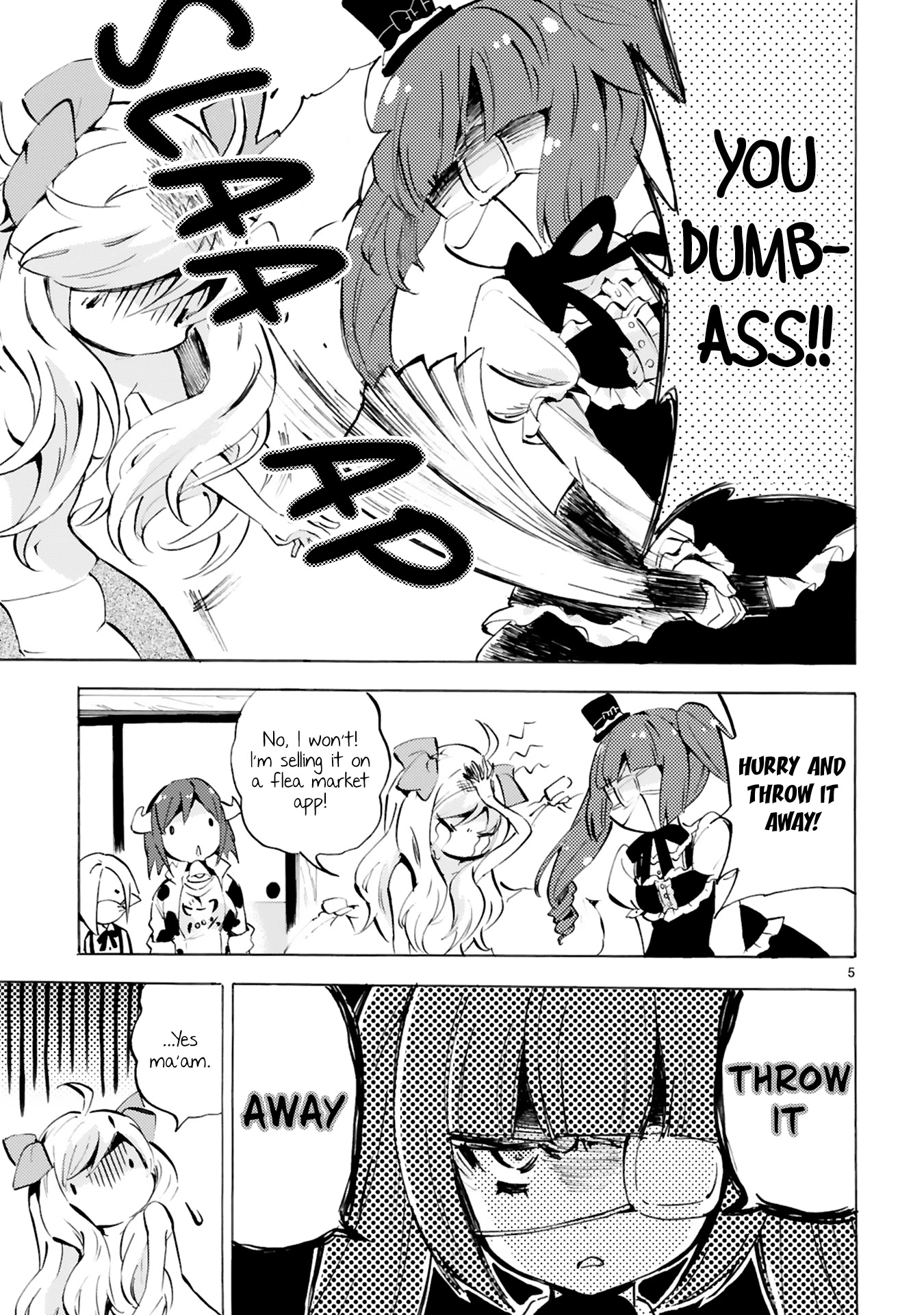 Jashin-chan Dropkick Chapter 107 page 5 - Chapter 107: Flea Market Trap