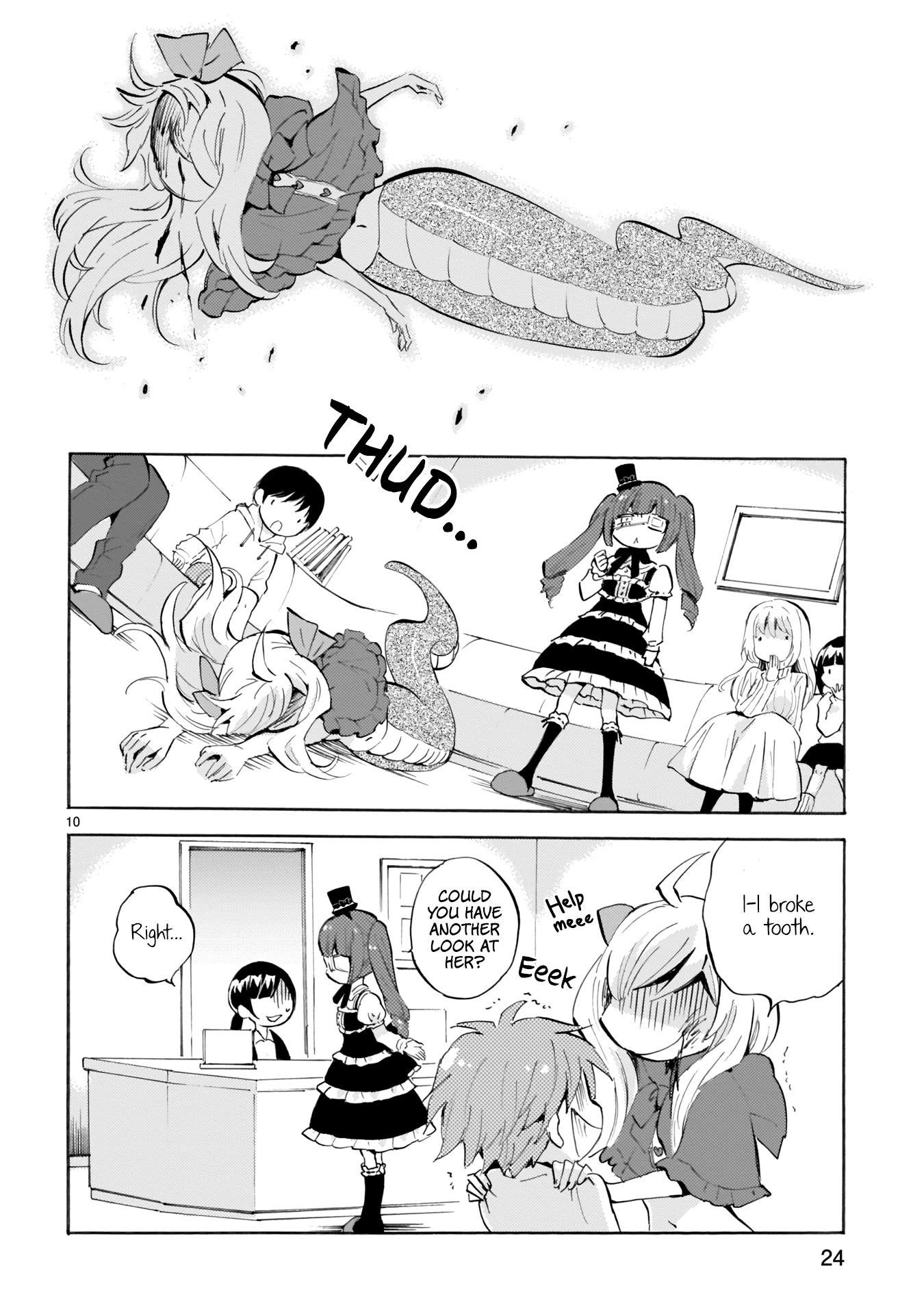 Jashin-chan Dropkick Chapter 110 page 10 - Chapter 110: At Gotham Dental