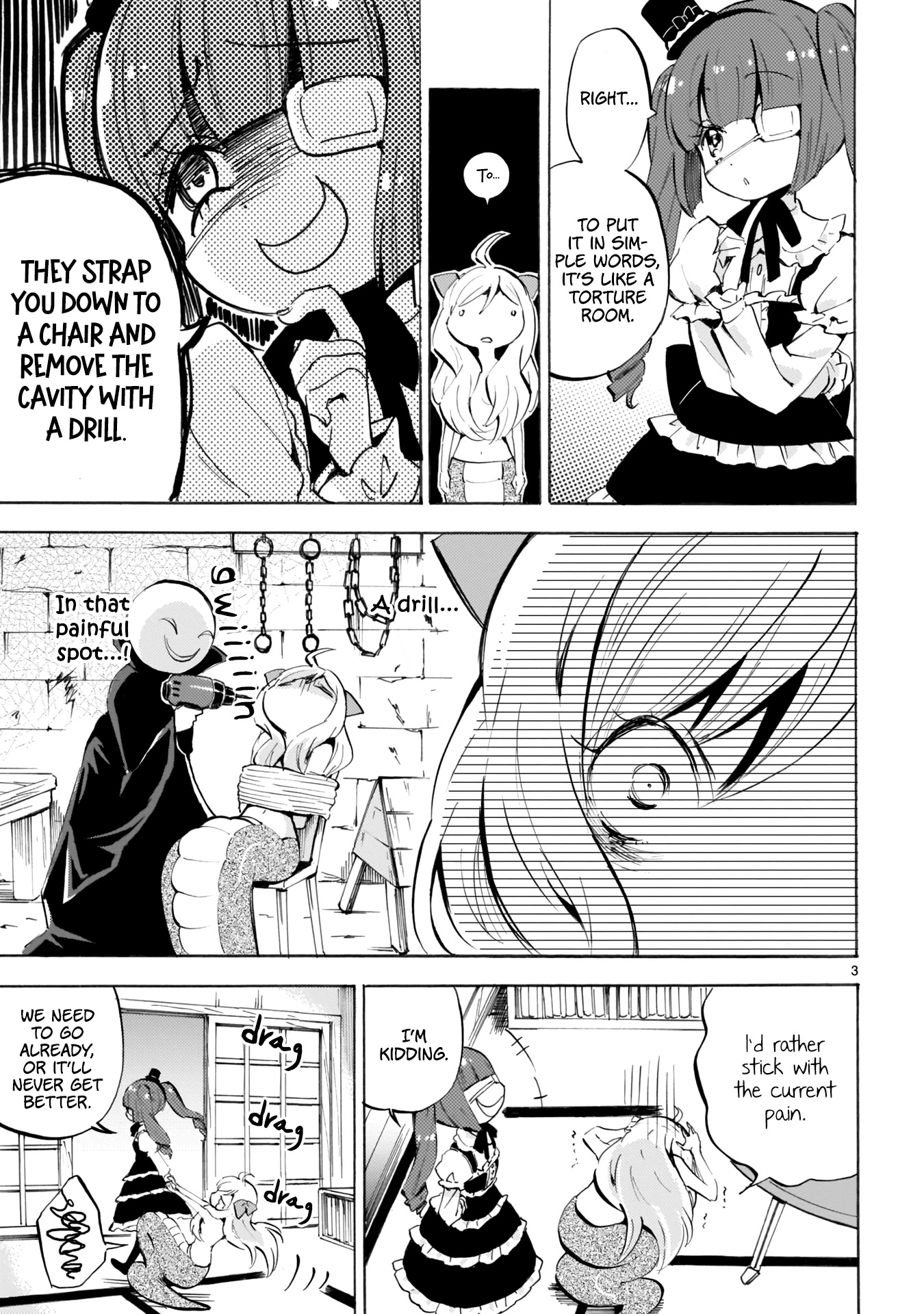 Jashin-chan Dropkick Chapter 110 page 3 - Chapter 110: At Gotham Dental