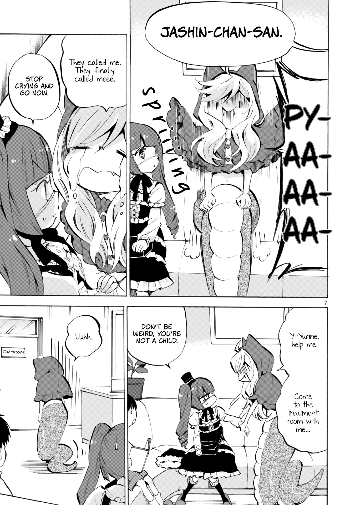 Jashin-chan Dropkick Chapter 110 page 7 - Chapter 110: At Gotham Dental