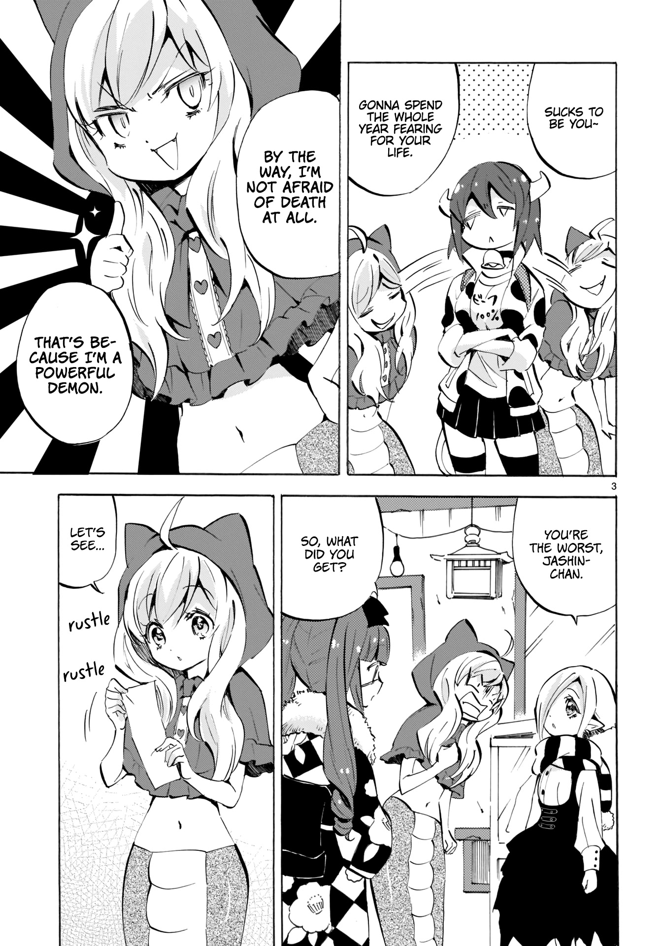 Jashin-chan Dropkick Chapter 112 page 3 - Chapter 112: Hatsumoude With The Gang
