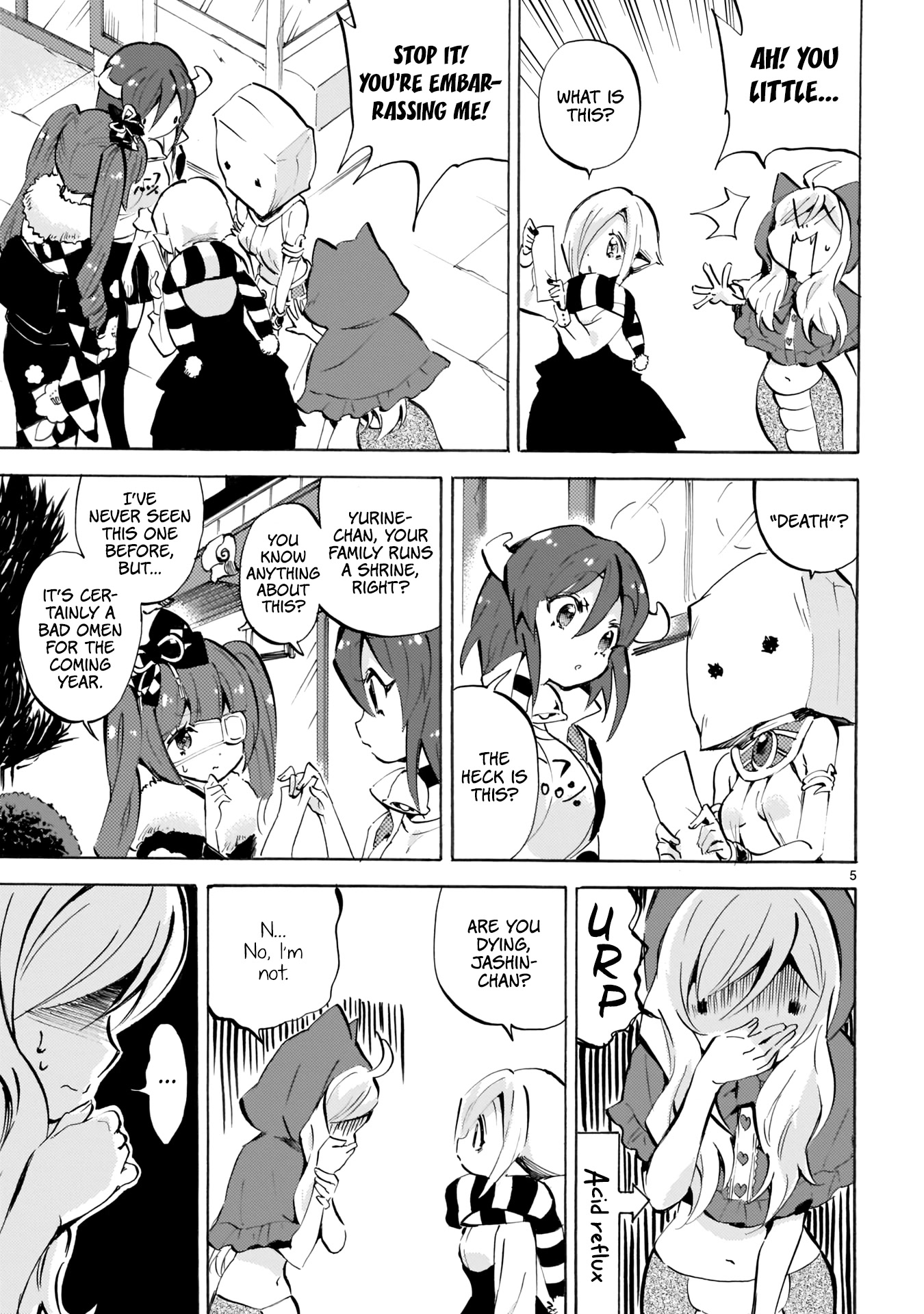 Jashin-chan Dropkick Chapter 112 page 5 - Chapter 112: Hatsumoude With The Gang