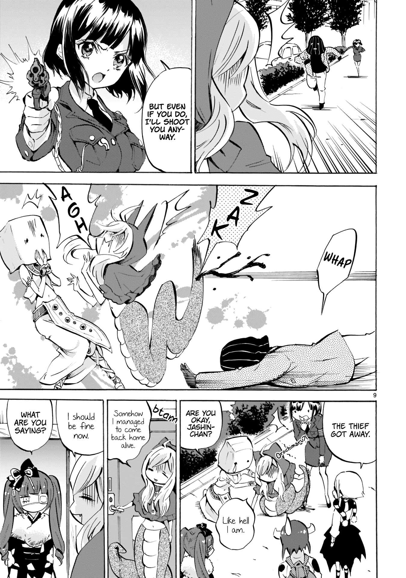 Jashin-chan Dropkick Chapter 112 page 9 - Chapter 112: Hatsumoude With The Gang