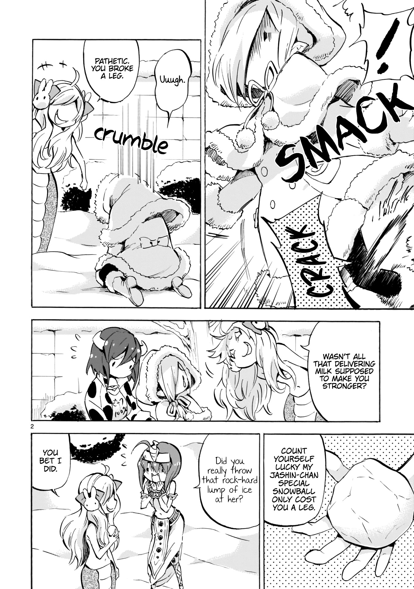 Jashin-chan Dropkick Chapter 113 page 2 - Chapter 113: Demon World-Style Snowball Fight