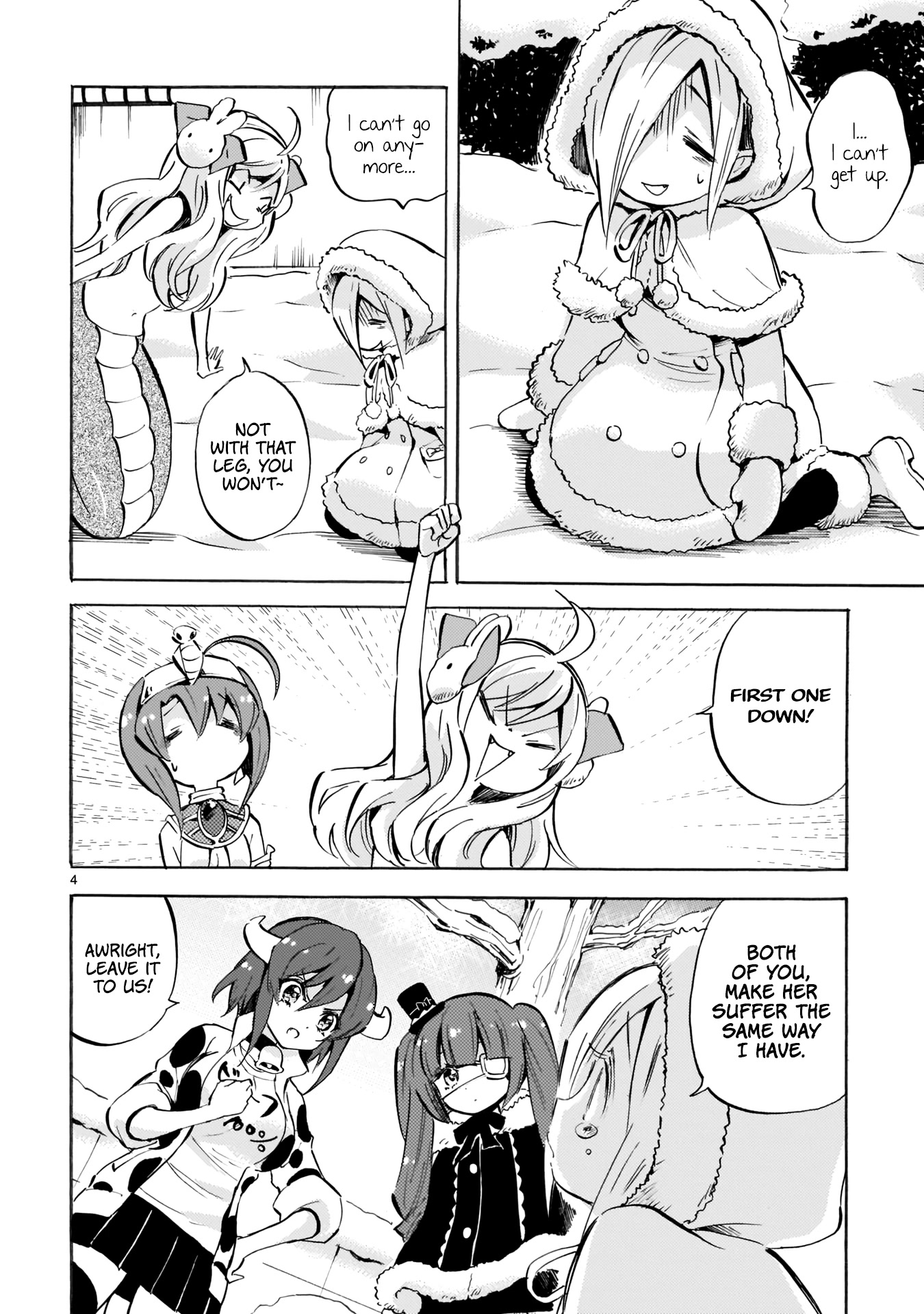 Jashin-chan Dropkick Chapter 113 page 4 - Chapter 113: Demon World-Style Snowball Fight