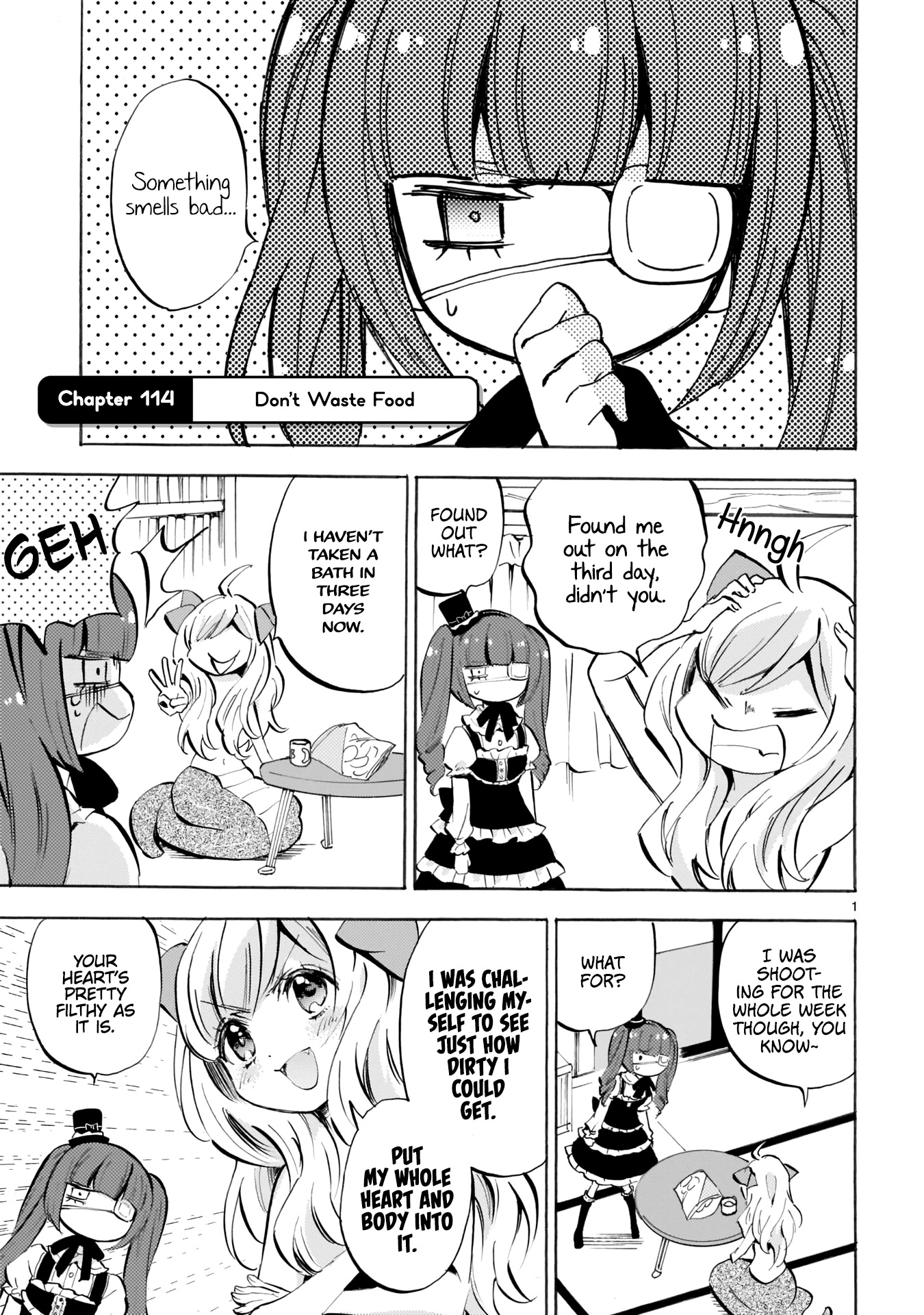 Jashin-chan Dropkick Chapter 114 page 1 - Chapter 114: Don't Waste Food