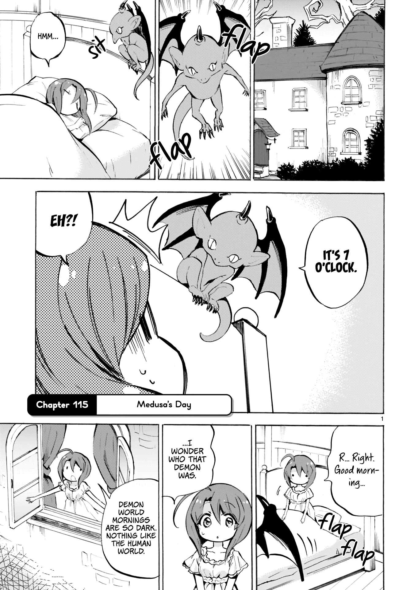 Jashin-chan Dropkick Chapter 115 page 1 - Chapter 115: Medusa's Day