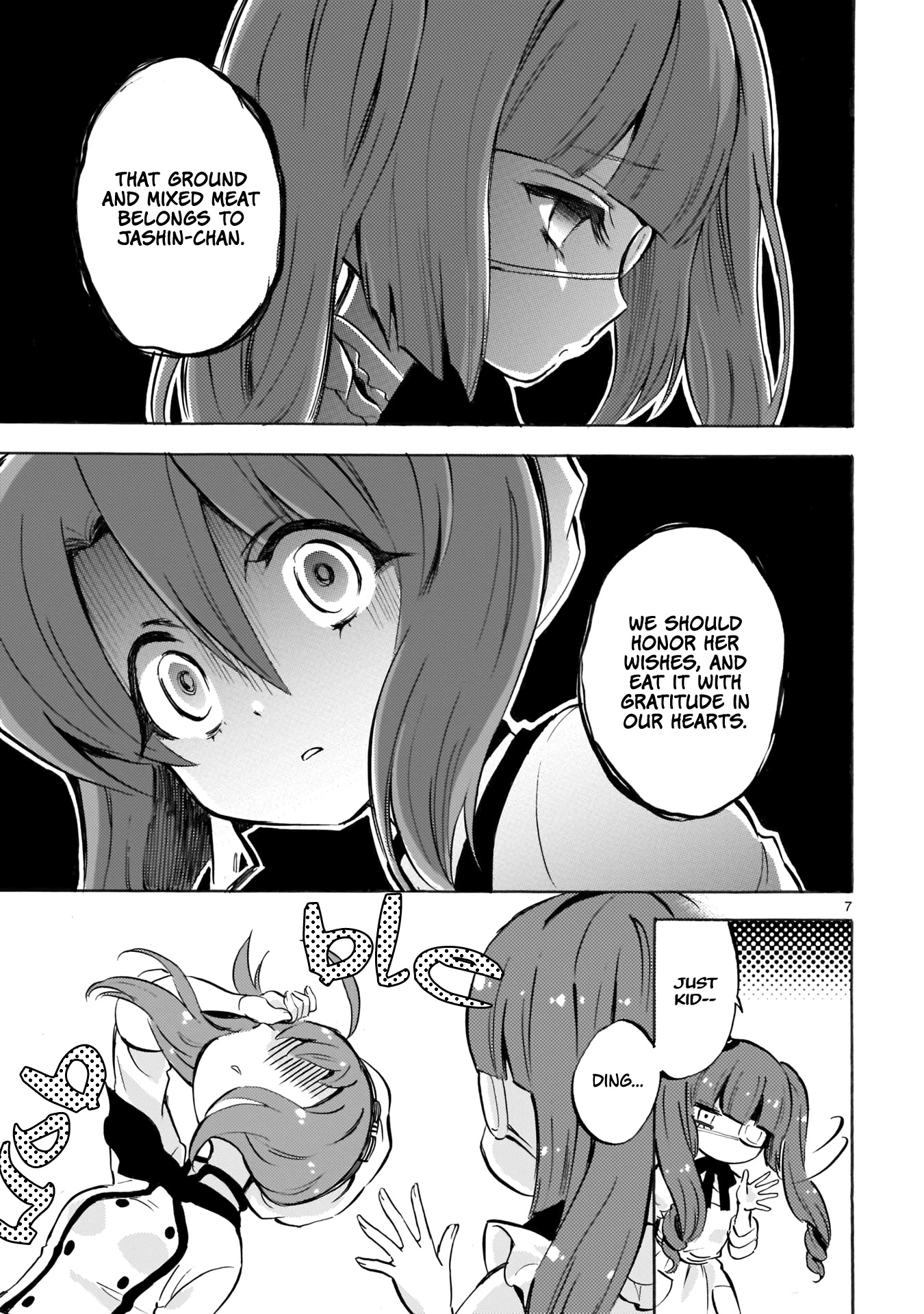 Jashin-chan Dropkick Chapter 119 page 7 - Chapter 119: Jashin-chan Hamburger