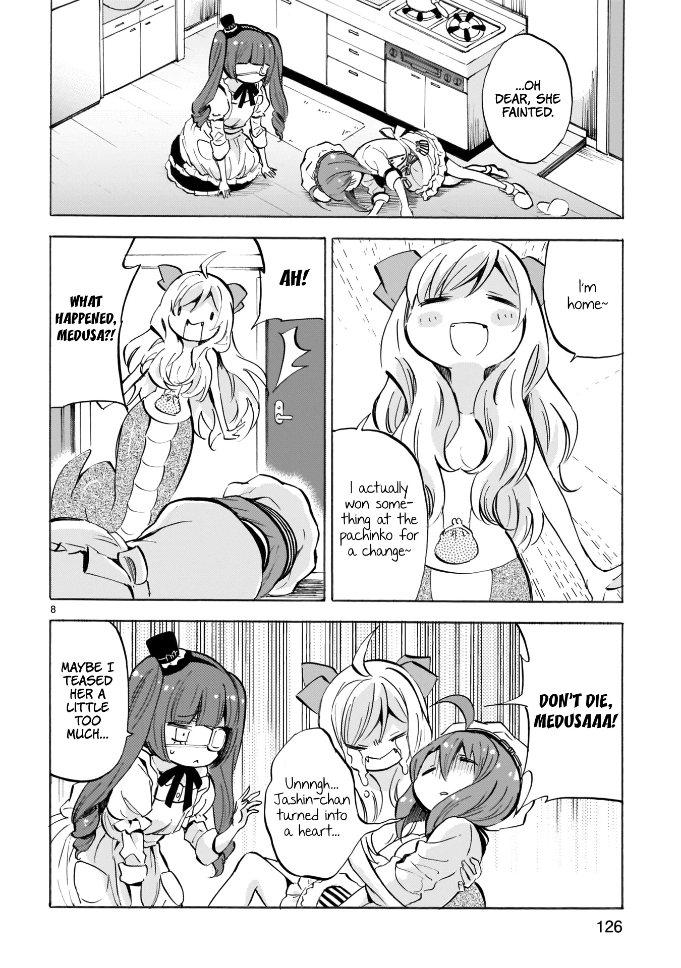Jashin-chan Dropkick Chapter 119 page 8 - Chapter 119: Jashin-chan Hamburger