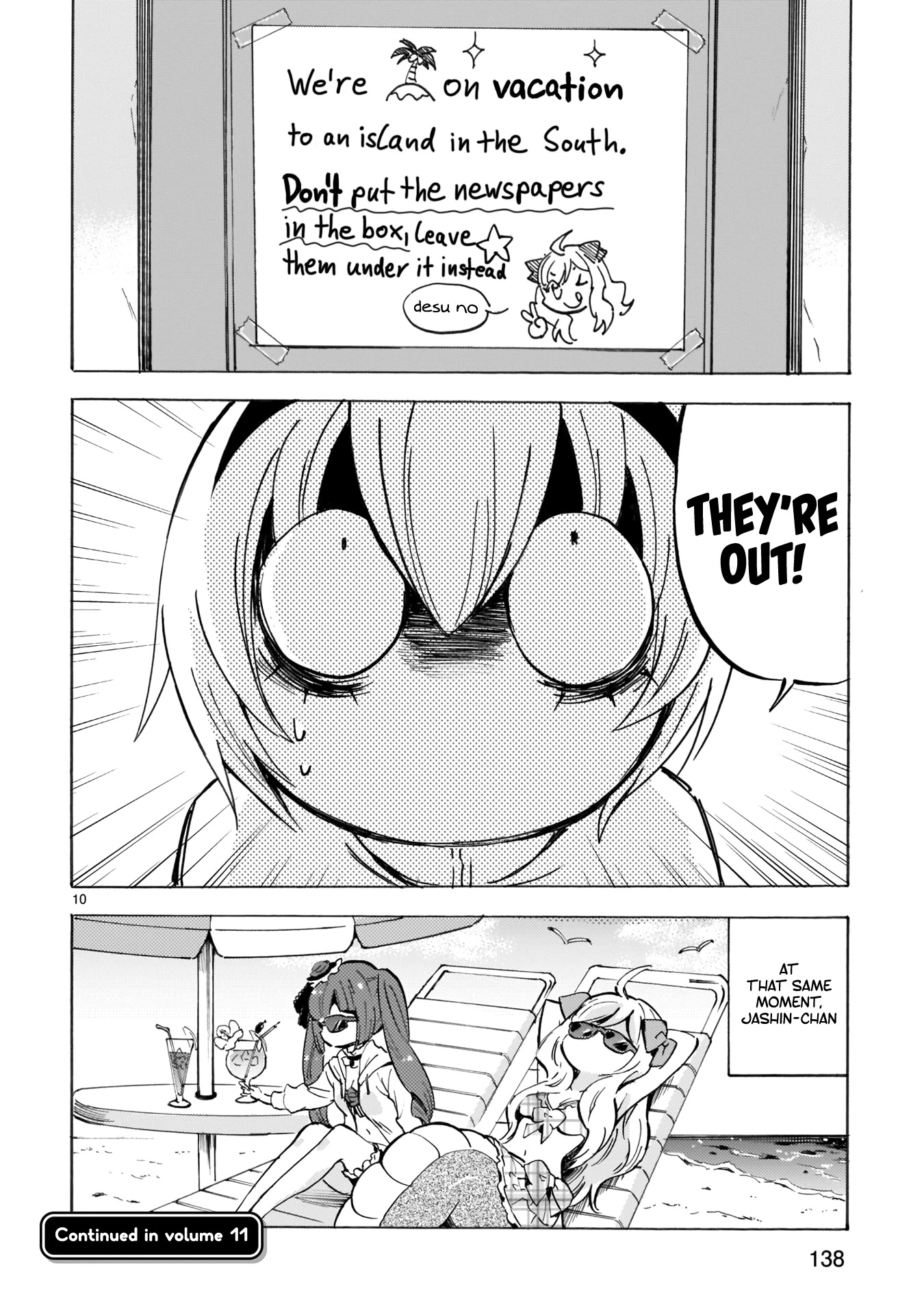 Jashin-chan Dropkick Chapter 120 page 10 - Chapter 120: A New Angel, Pino, Descends