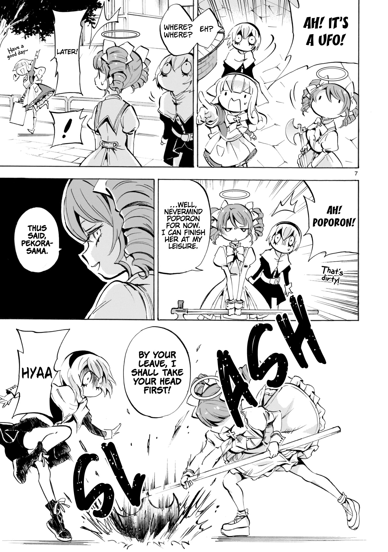 Jashin-chan Dropkick Chapter 120 page 7 - Chapter 120: A New Angel, Pino, Descends