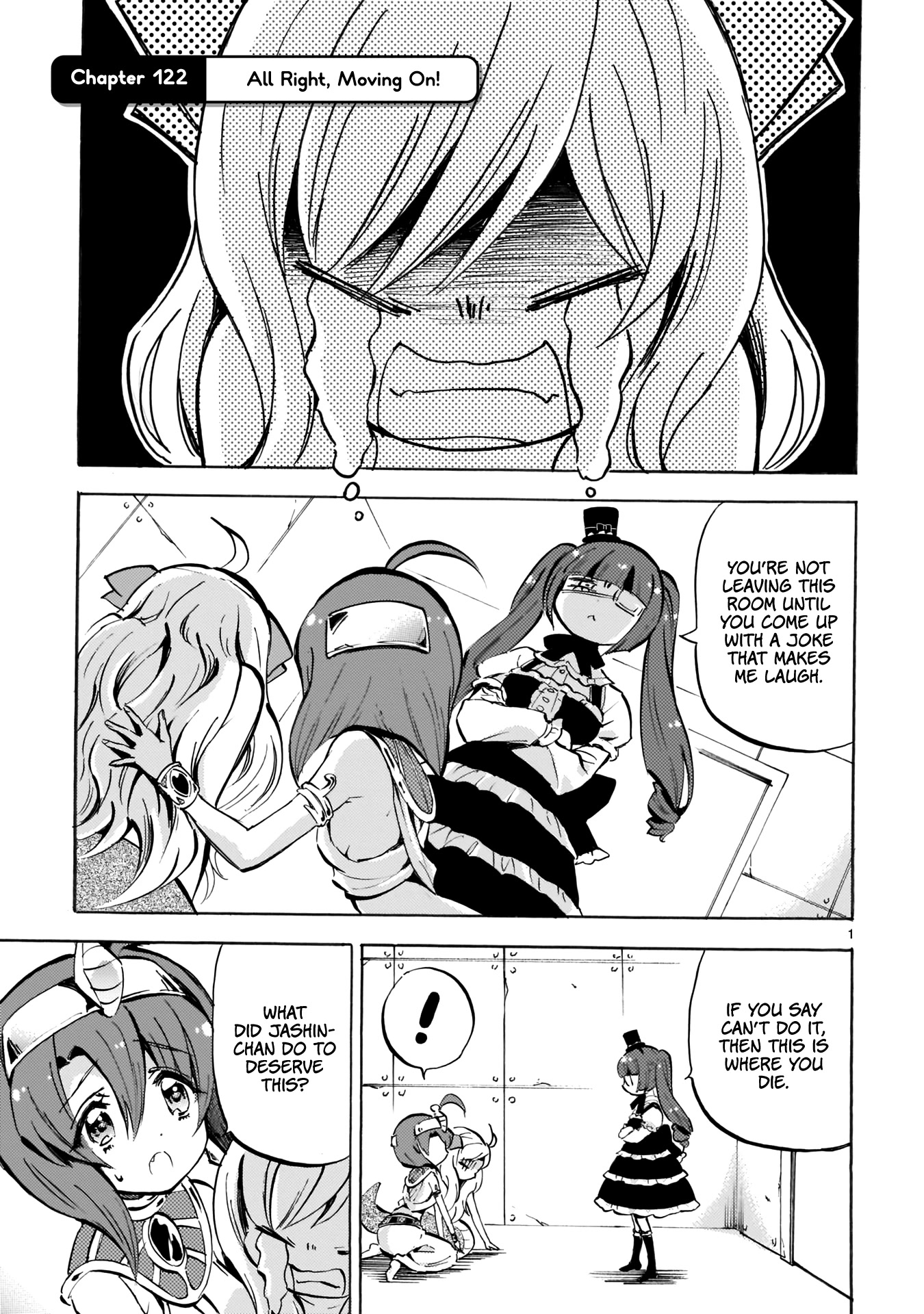 Jashin-chan Dropkick Chapter 122 page 1 - Chapter 122: All Right, Moving On!