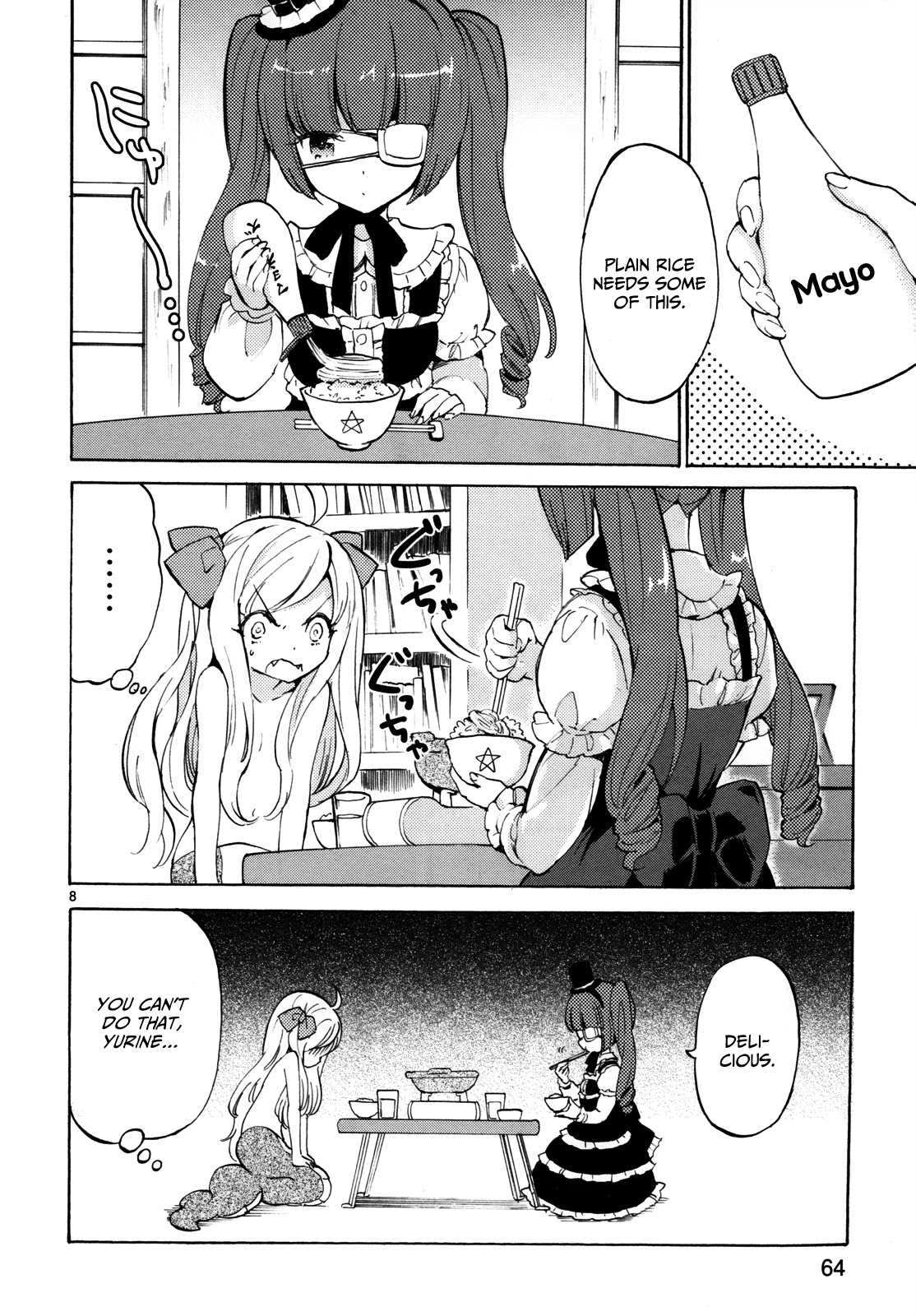 Jashin-chan Dropkick Chapter 19 page 10 - Chapter 19: Jyashin in the Boiled Tofu