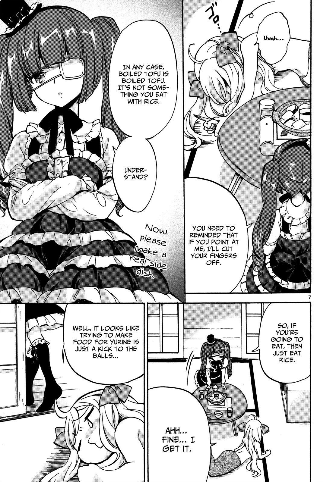 Jashin-chan Dropkick Chapter 19 page 9 - Chapter 19: Jyashin in the Boiled Tofu