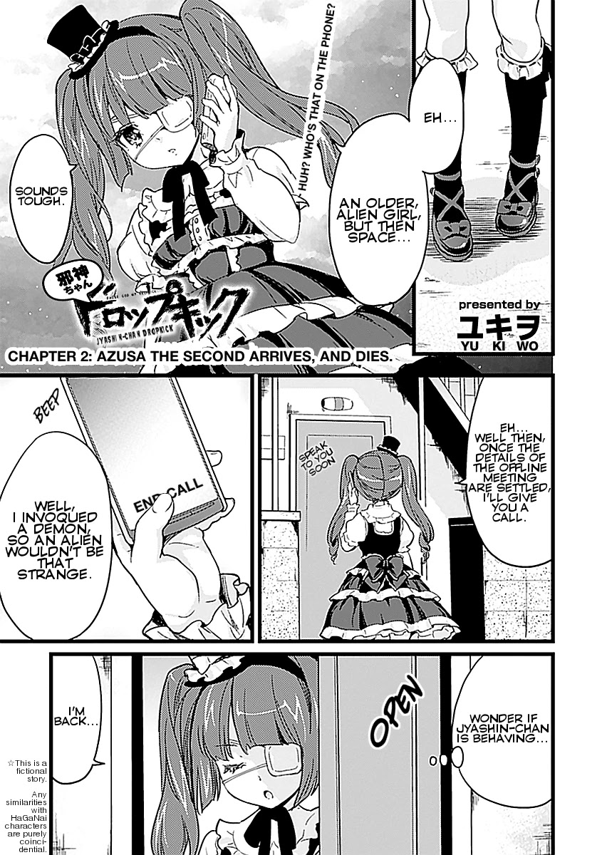 Jashin-chan Dropkick Chapter 2 page 1 - Chapter 2: Azusa the Second Arrives, and Dies